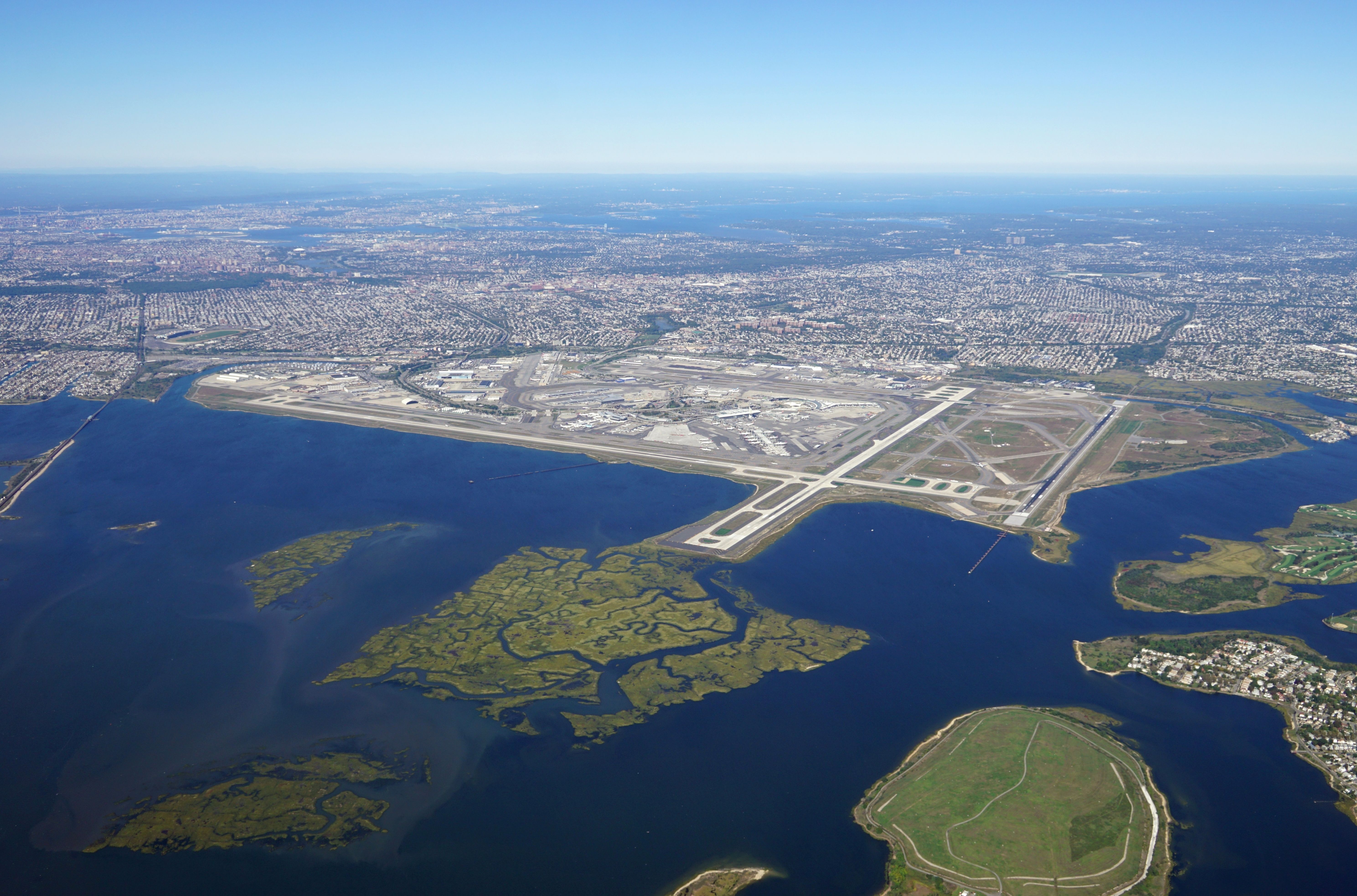 shutterstock_5Aerial view of the John F. Kennedy International Airport (JFK) in Queens, New York05032658