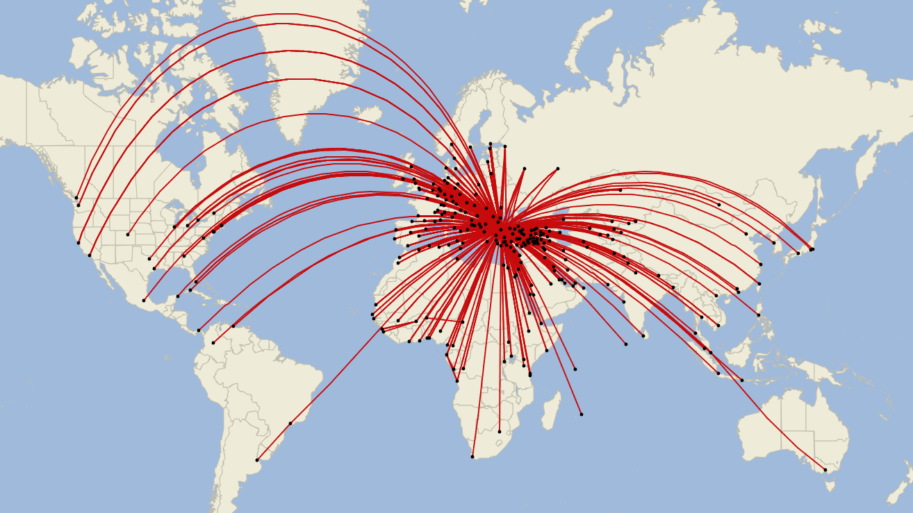 Turkish Airlines Route Map (1)