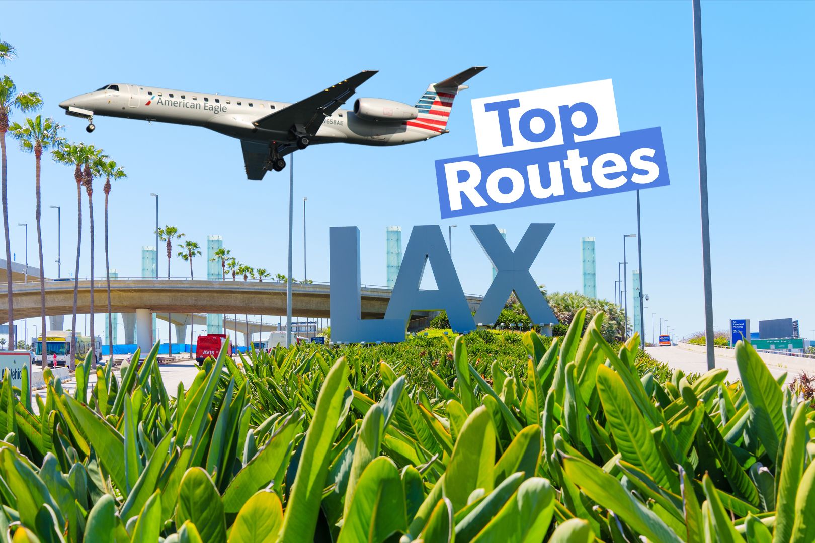 200+ Monthly Rotations American Airlines' Top 5 Domestic Routes From Los Angeles International Airport 3x2