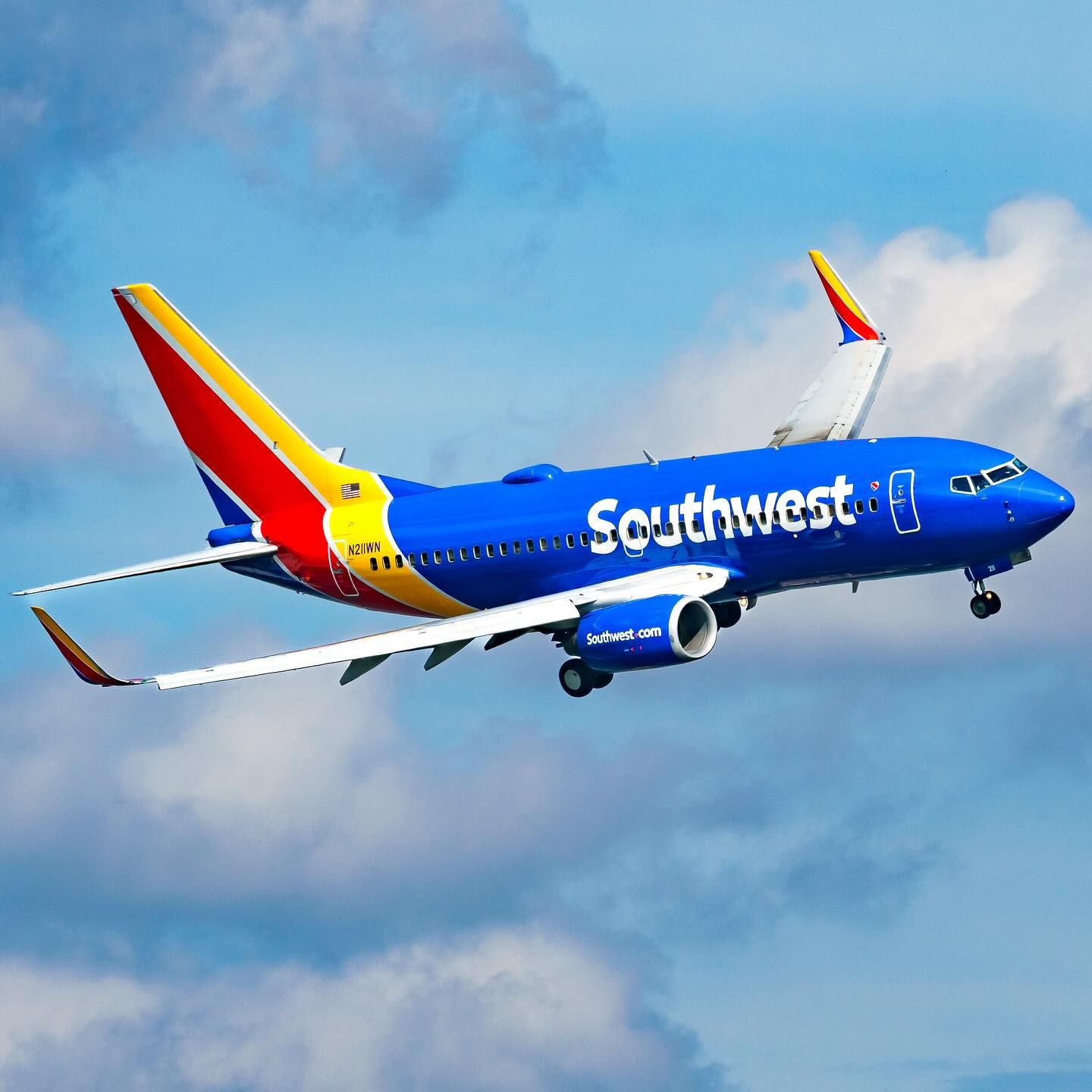 Southwest Airlines Boeing 737-700 inflight.