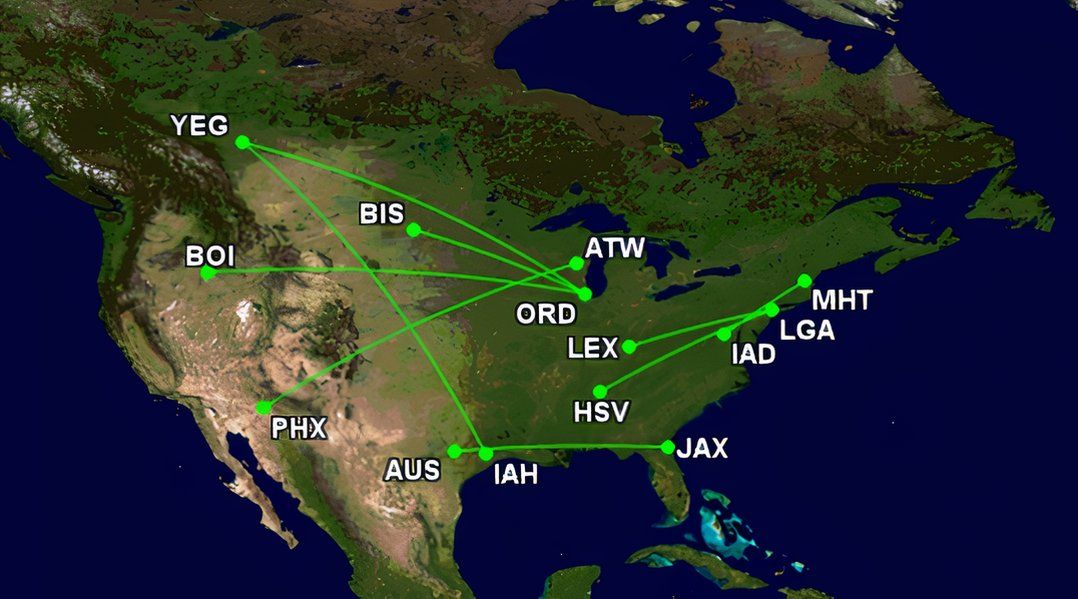 AA DL UA route additions this week