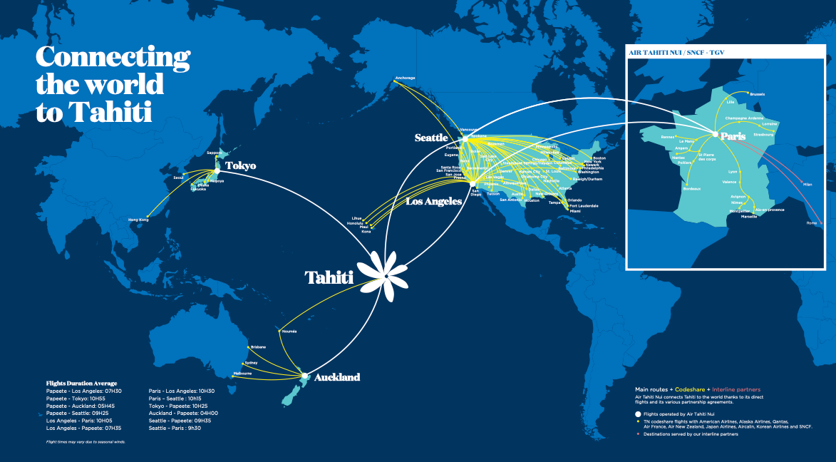 Air Tahiti Nui route map