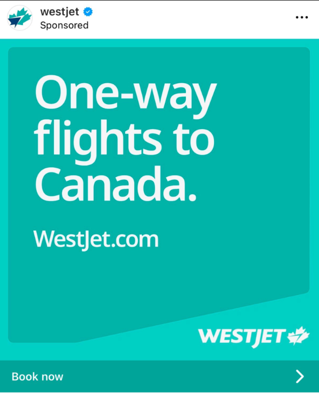 WestJet ad