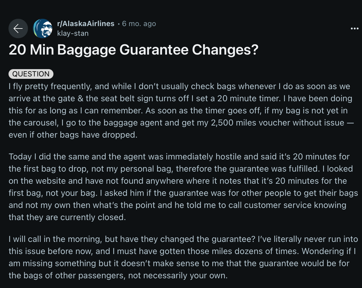 Why Alaska Airlines Doesn t Want Your Checked Bag To Be Late