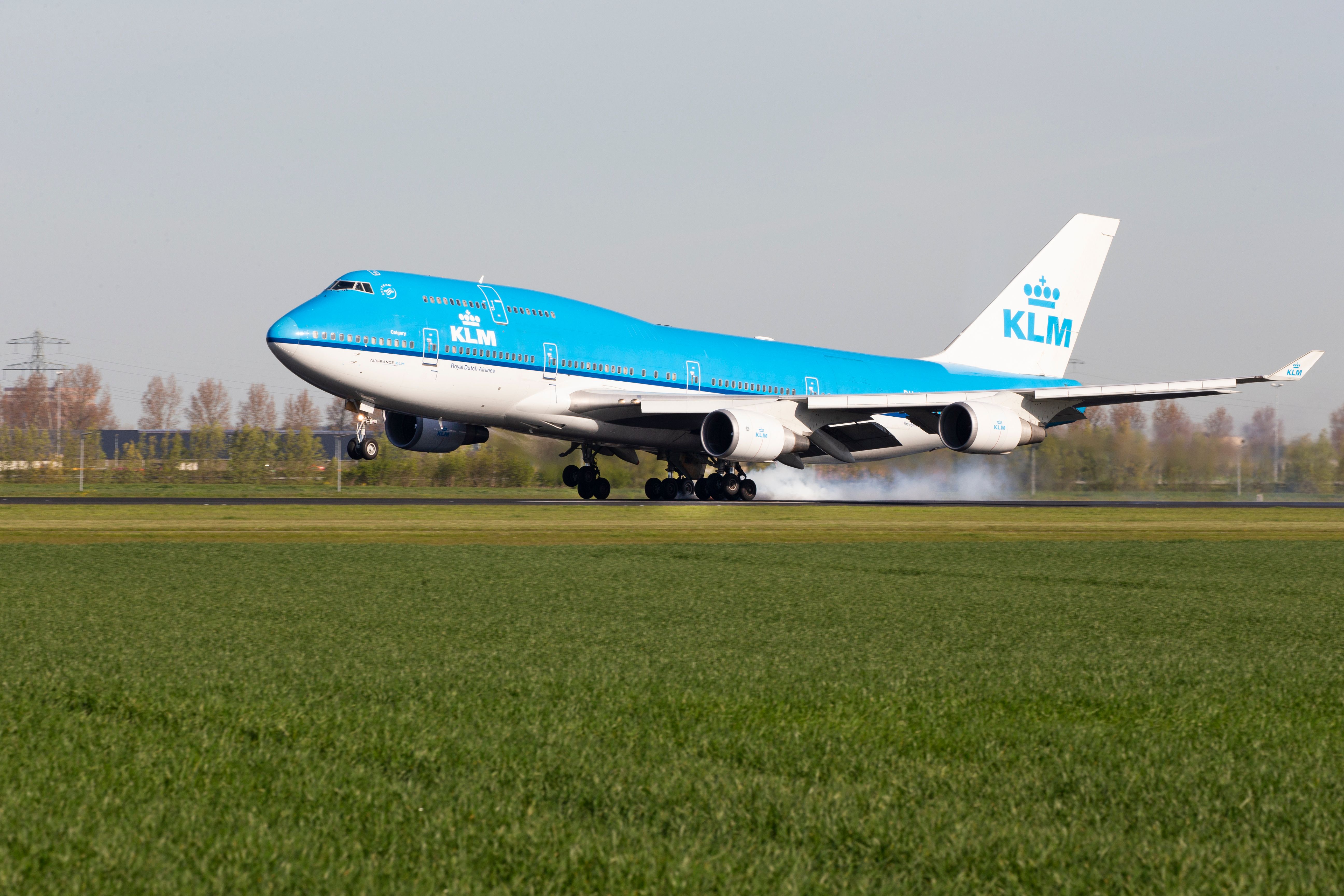 KLM Boeing 747 Landing In Amsterdam