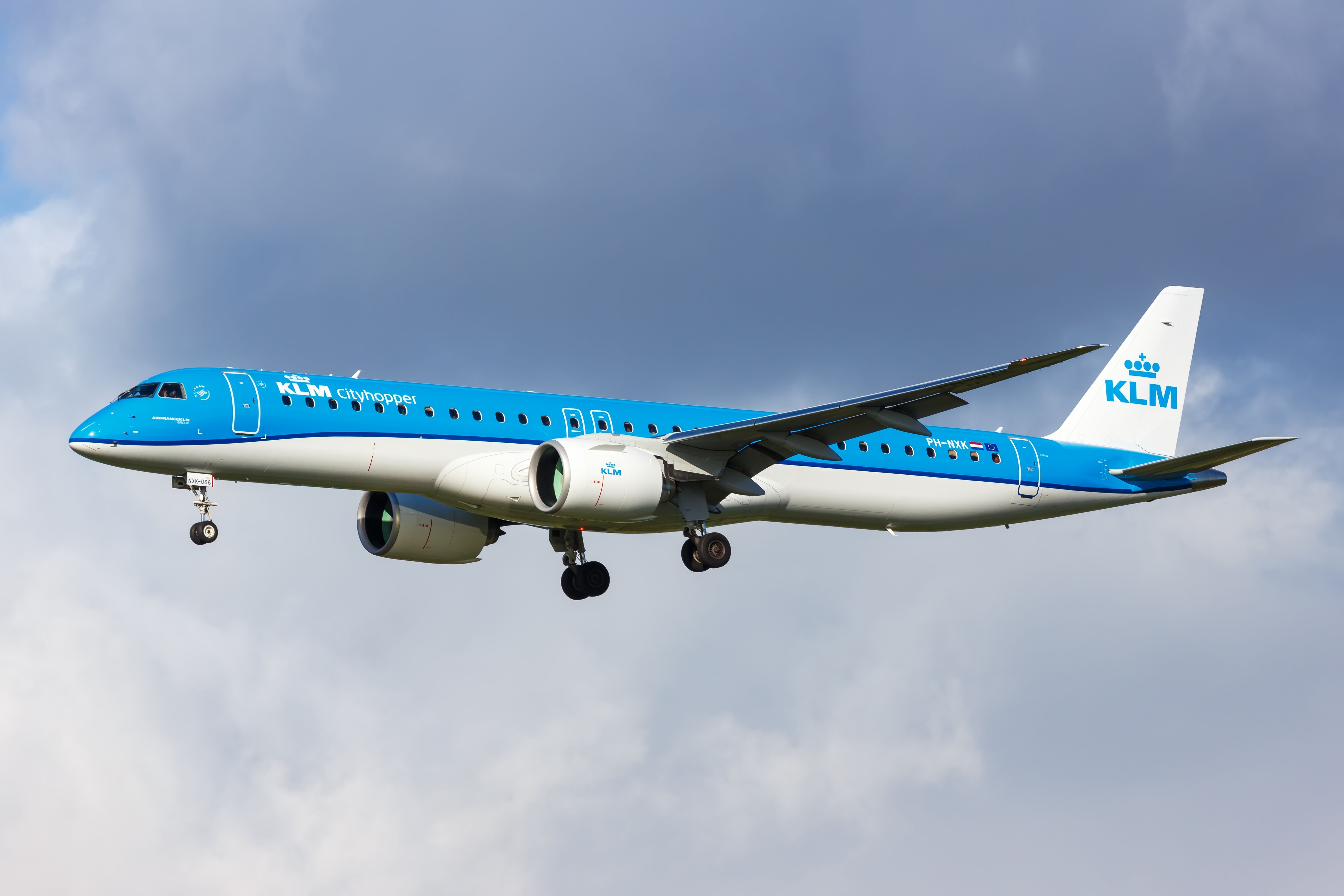 KLM Embraer E195-E2 Landing In Amsterdam