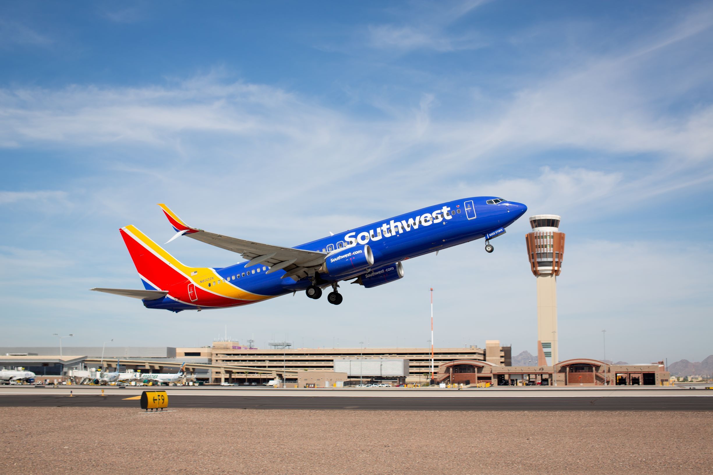 Takeoff of a Southwest Airlines Boeing 737