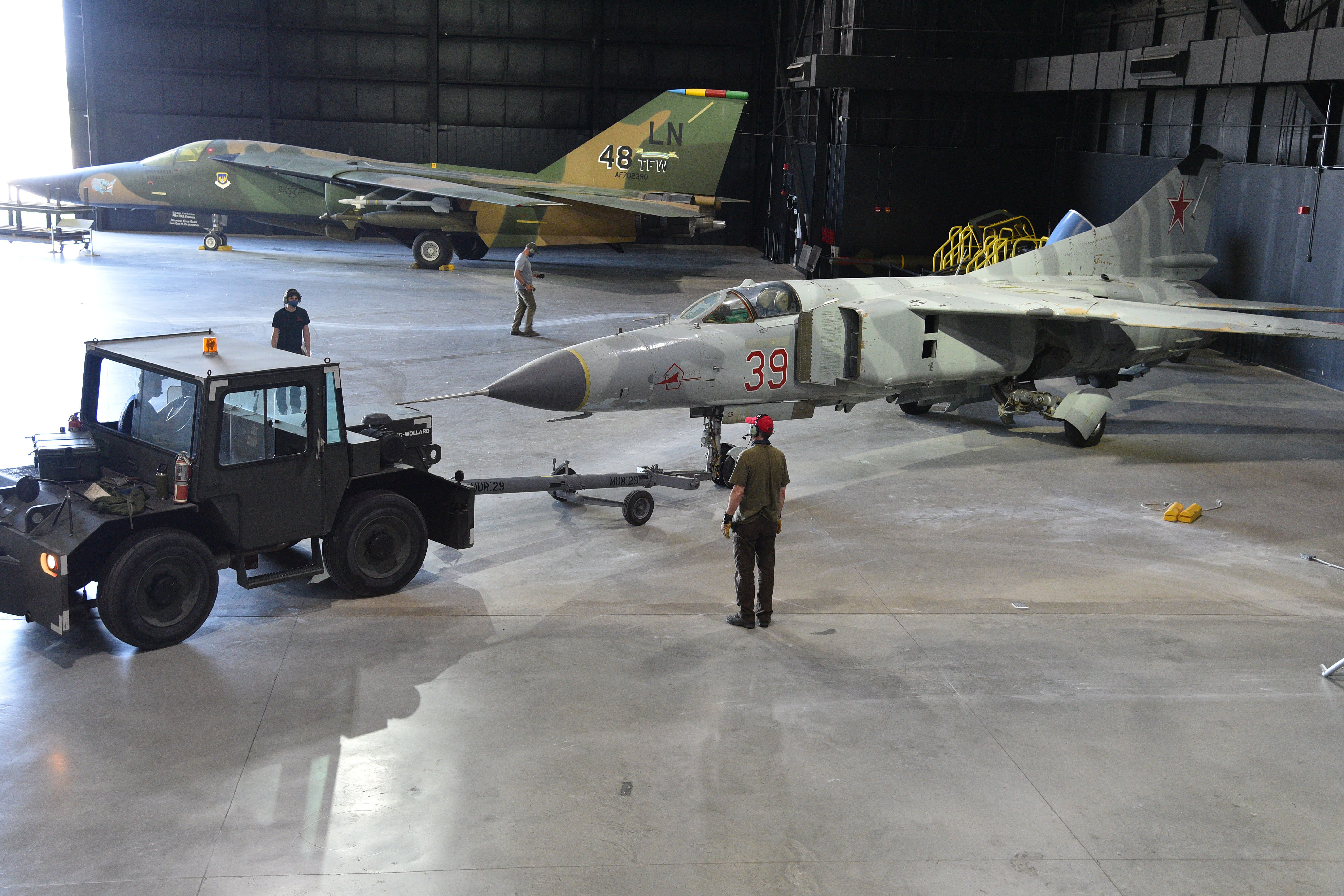 美國空軍國家博物館中的米高揚-古列維奇 MiG-23MS「Flogger-E」。 （
