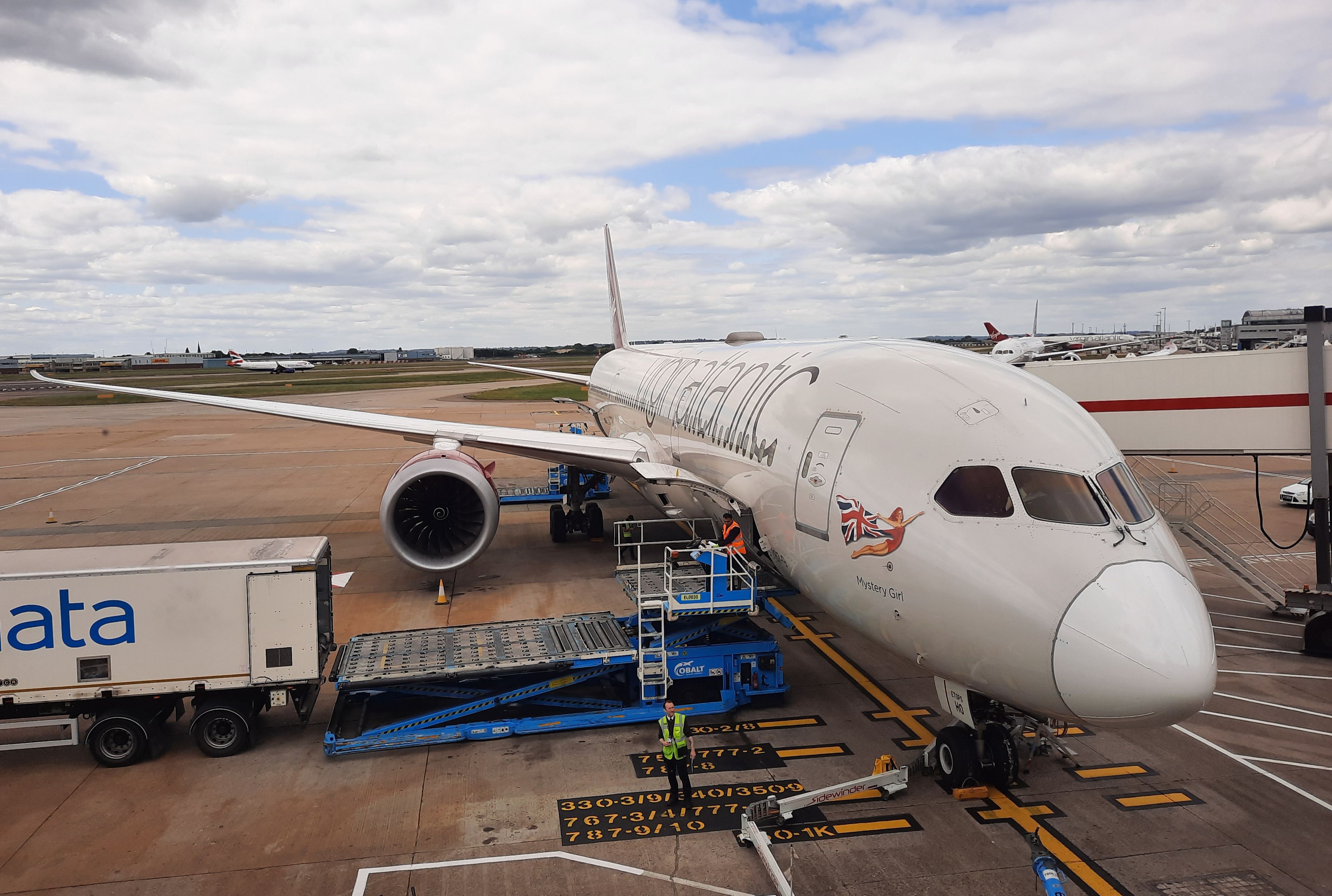 維珍航空波音 787 停泊在希斯洛機場