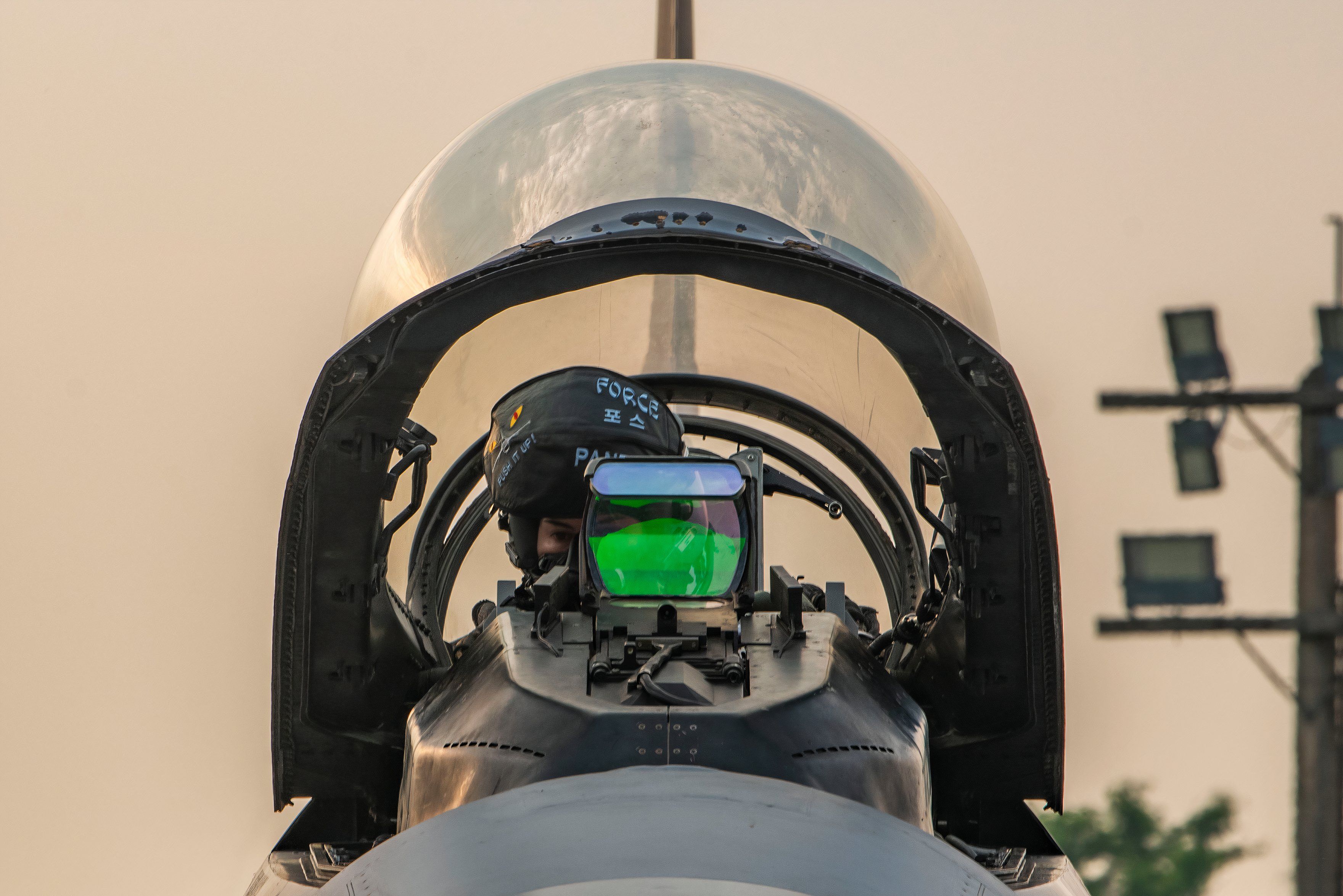 Inside The F-16 Cockpit's Golden Bubble Canopy