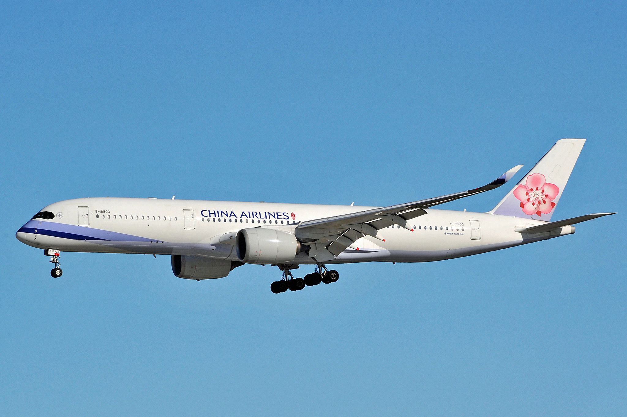 China Airlines Airbus A350 Landing In Tokyo