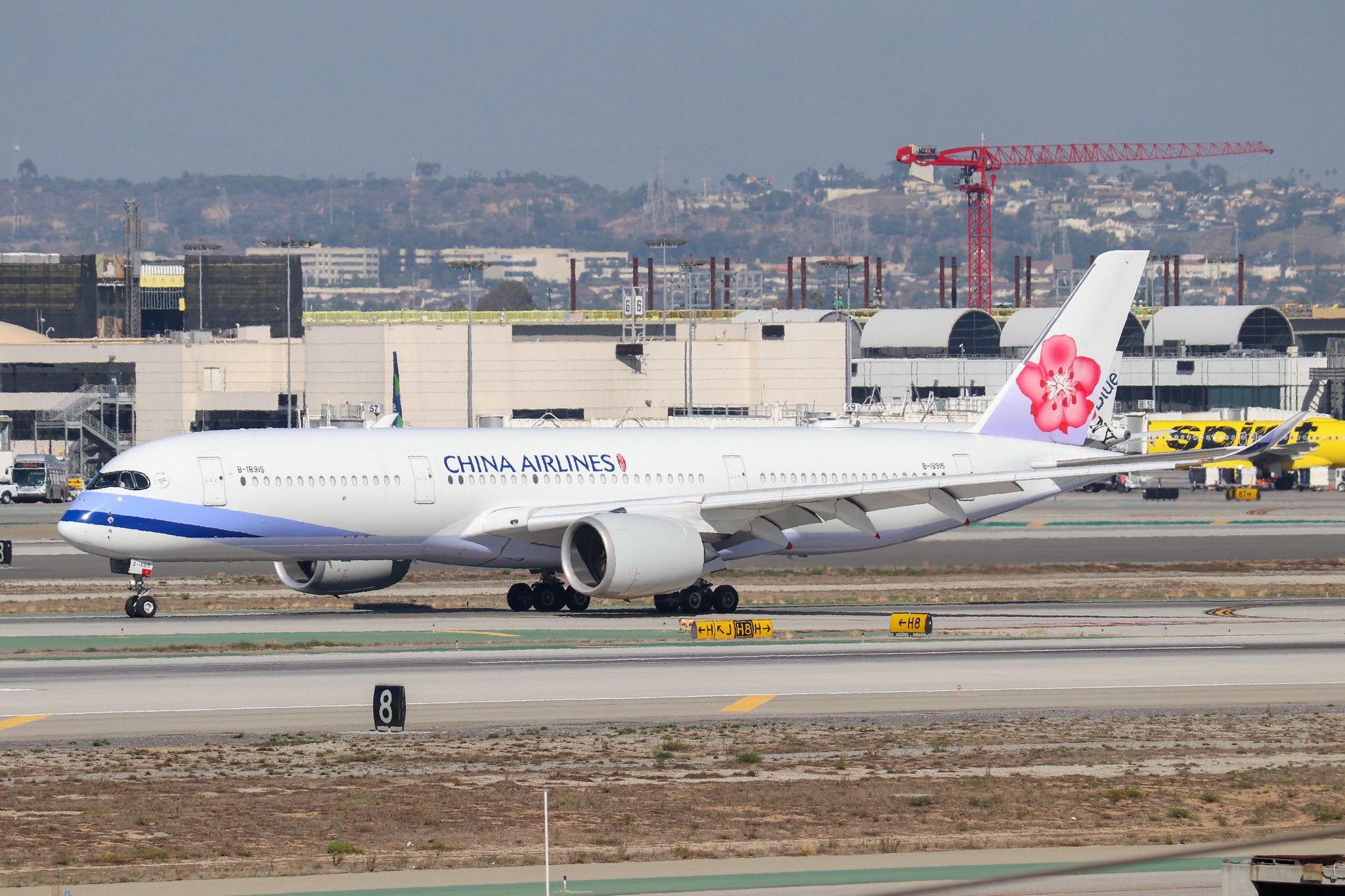 China Airlines Airbus A350 Taxiing In Los Angeles