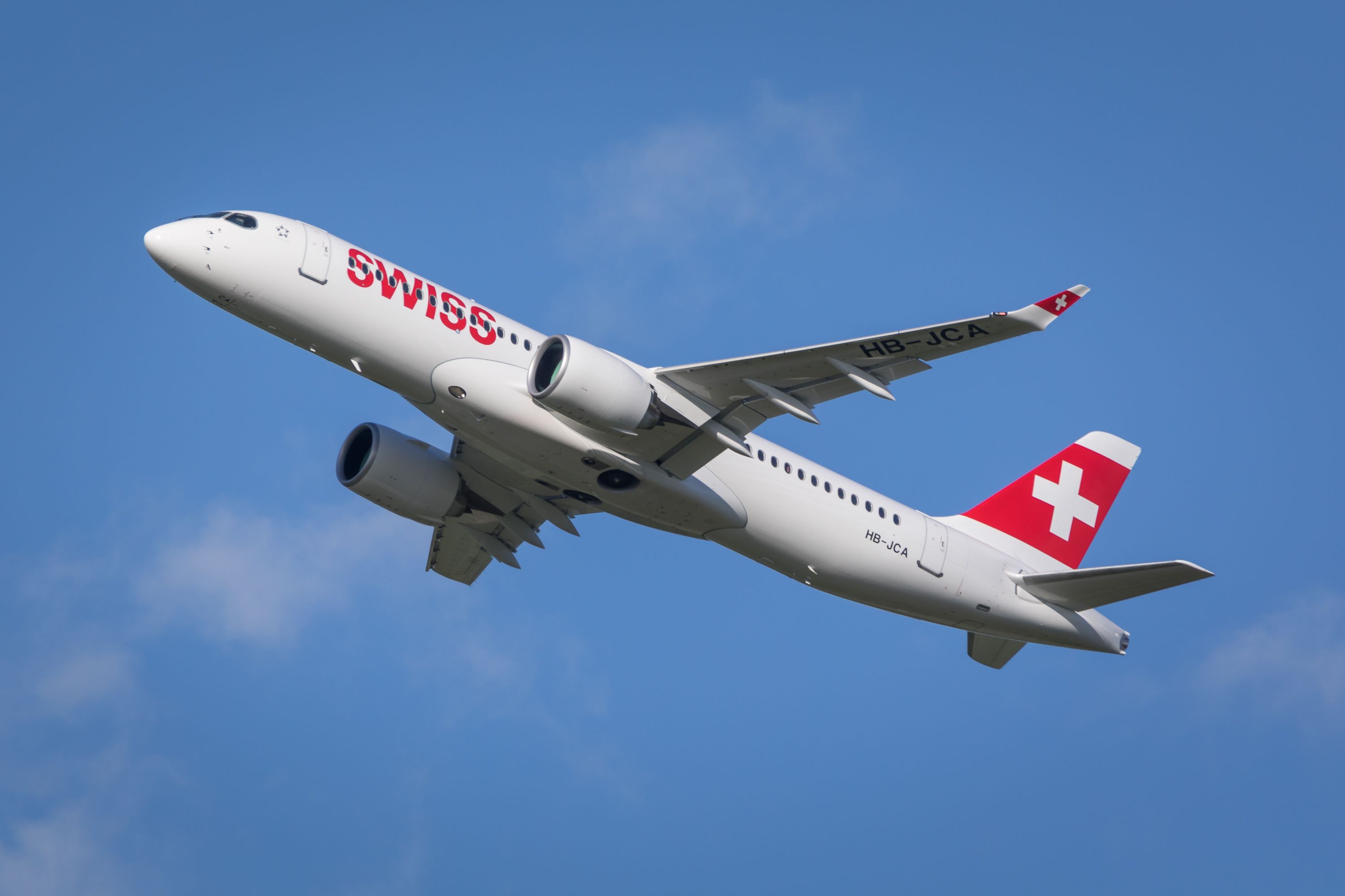 SWISS Airbus A220 Taking Off