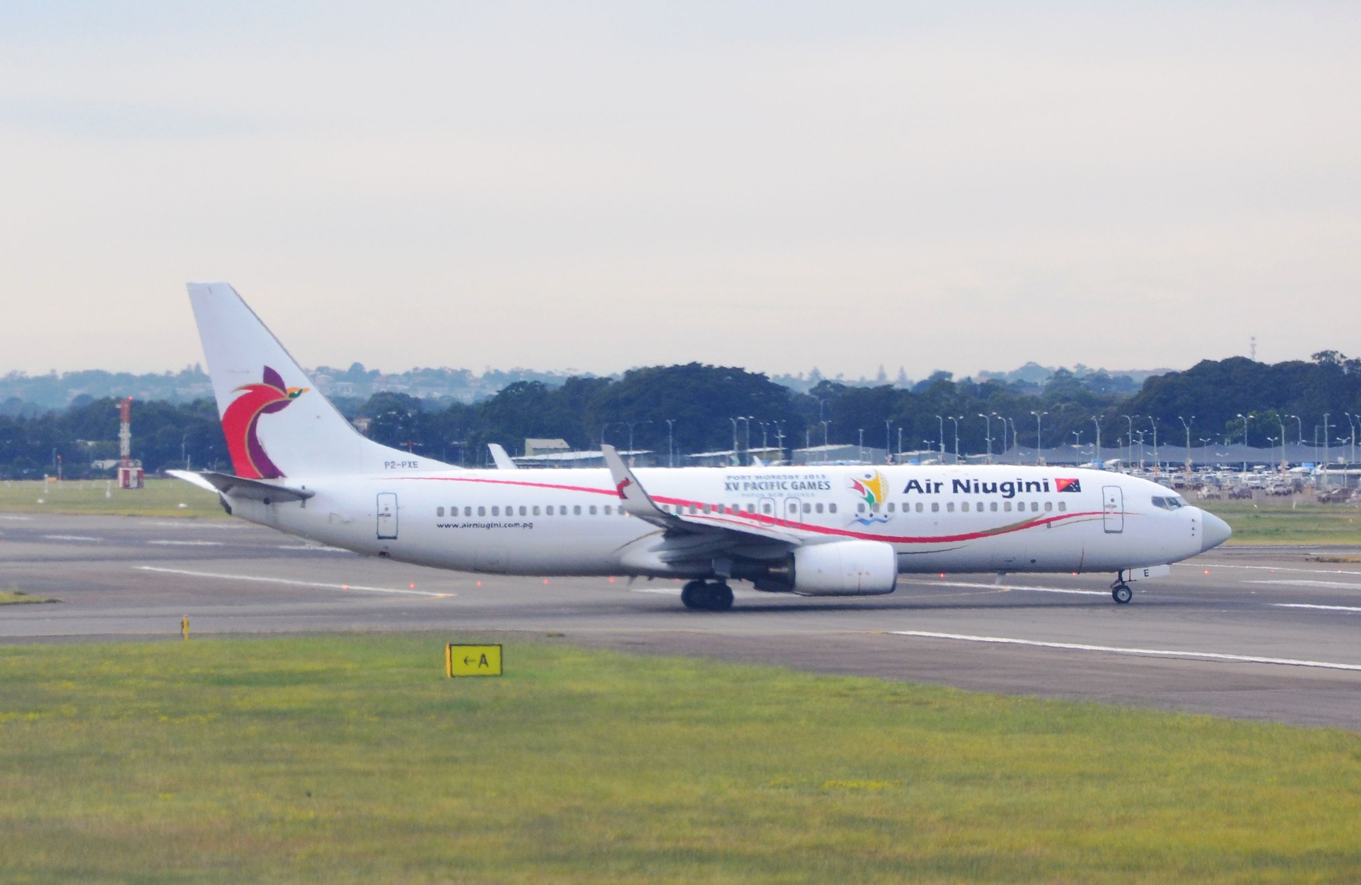 Air Niugini Boeing 737 Taxiing In Sydney