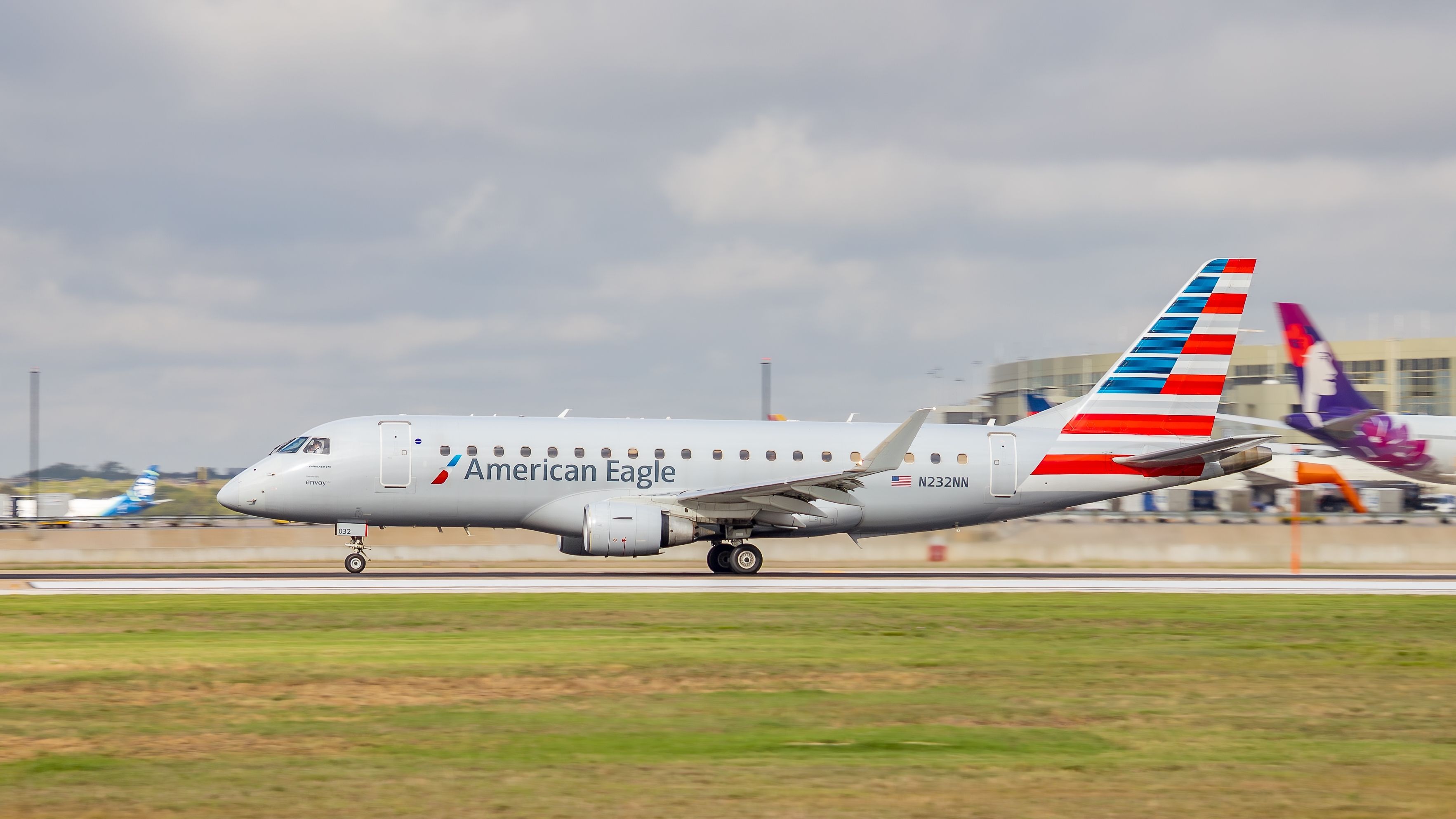 American Eagle Embraer E175 at Austin International Airport AUS shutterstock_2417937703