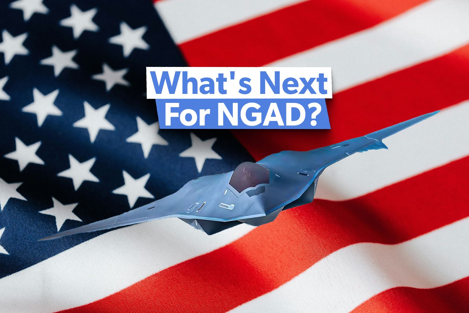 Rendering of NGAD fighter jet flying