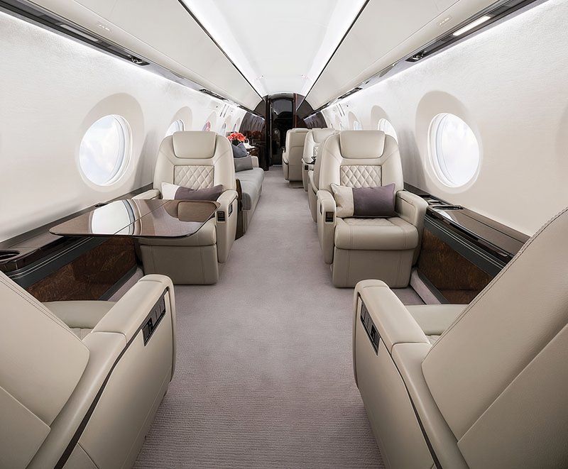 Gulfstream G500 cabin configuration.