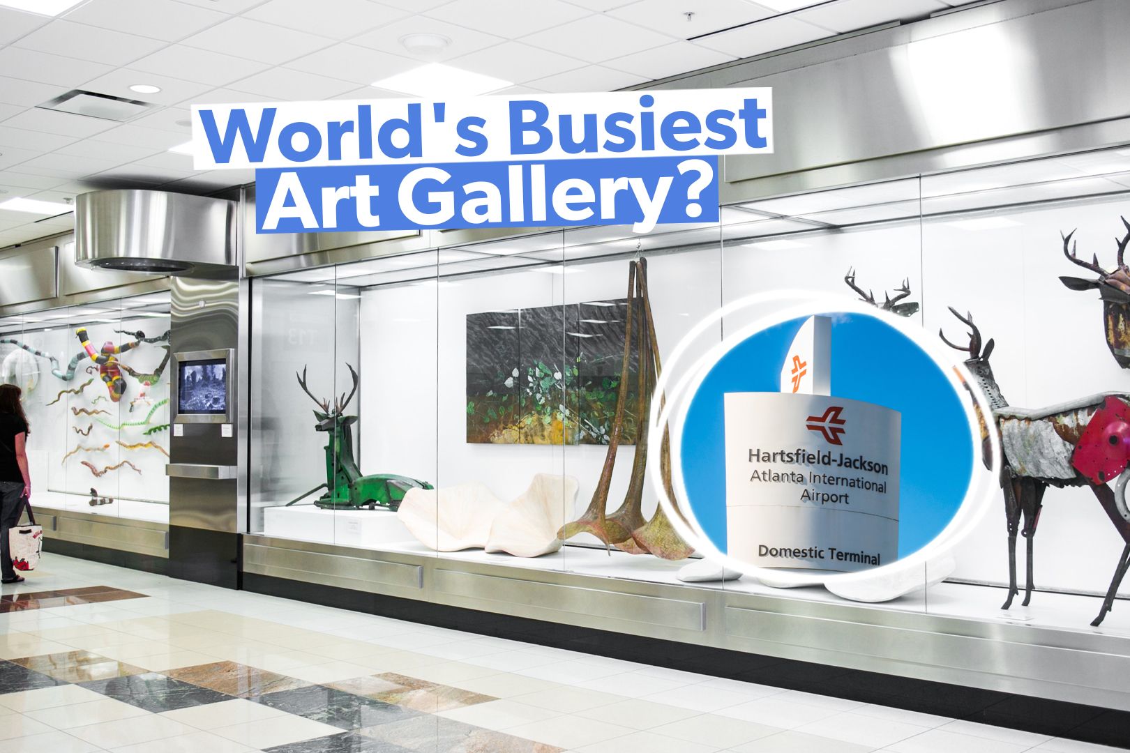 The impressive art scene of Hartfield -Jackson Airport.