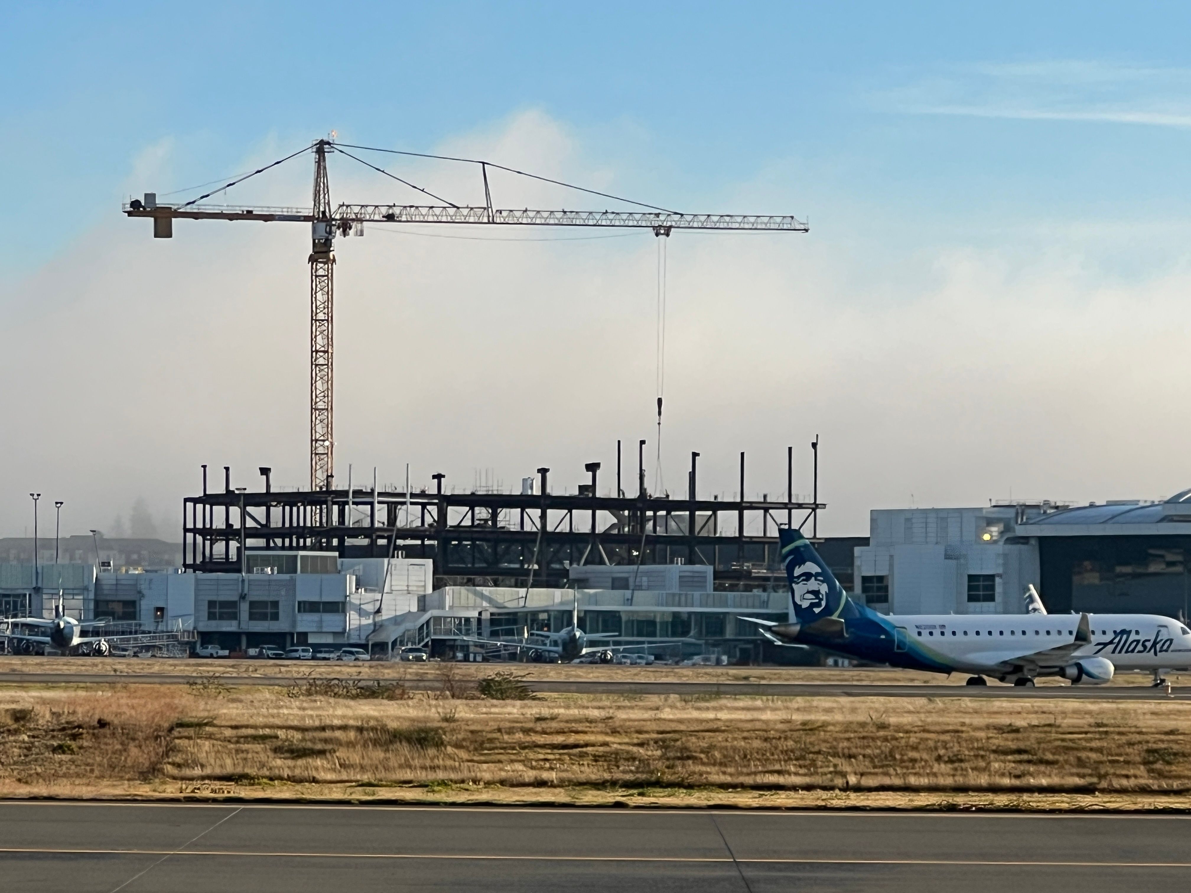 C Concourse Expansion steel going up at Seattle-Tacoma Airport SEA TAC