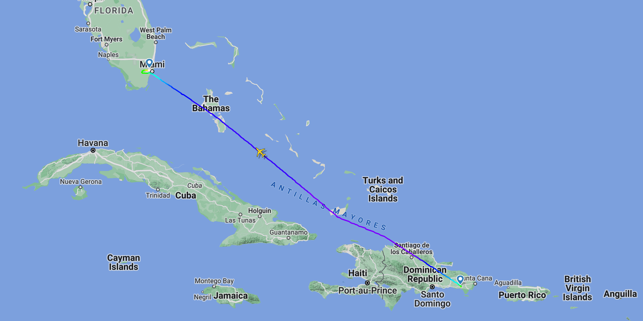 MIA to La Romana