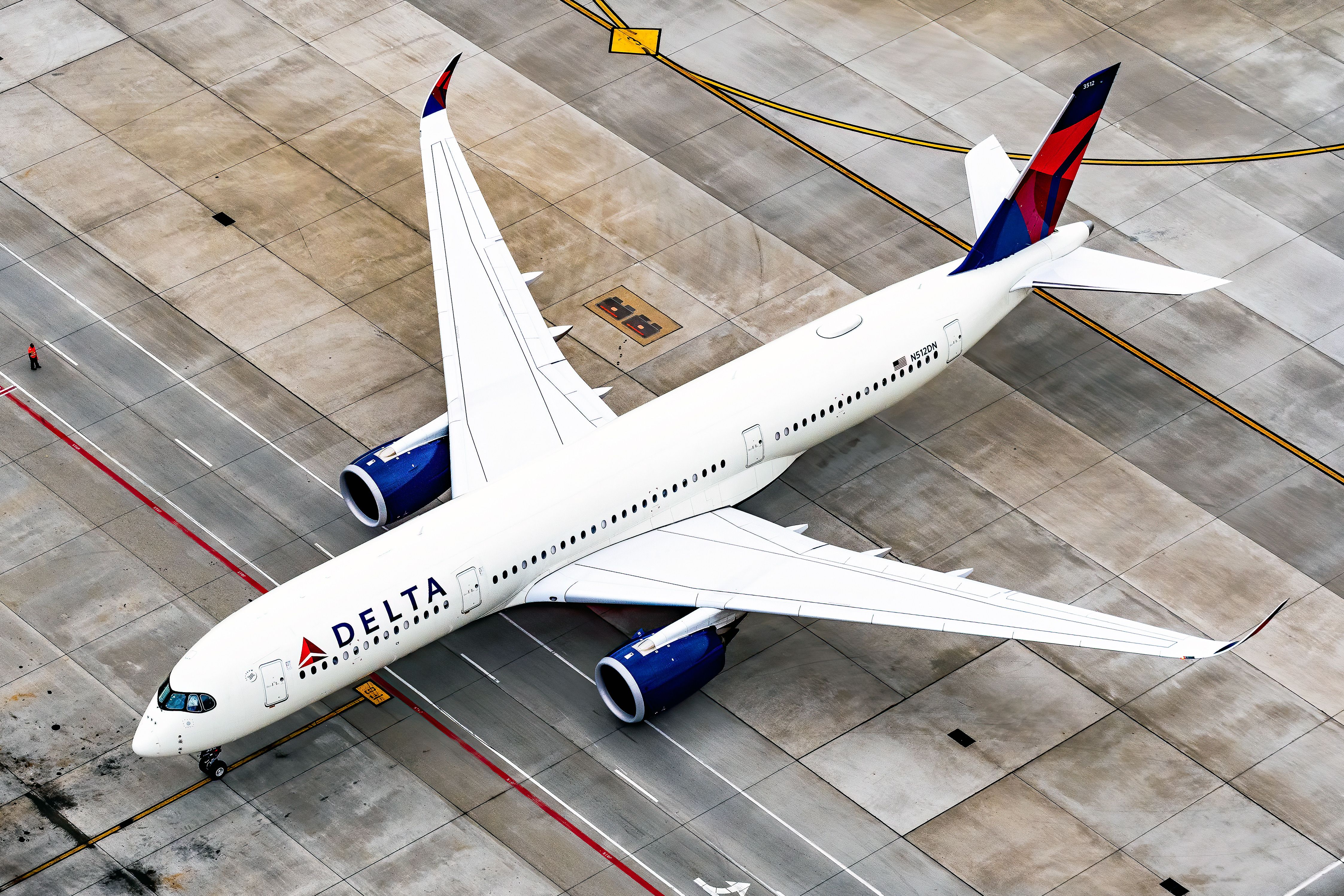 Delta Air Lines Airbus A350-900 Aerial View