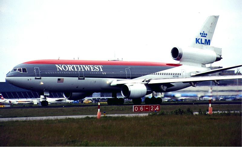 Northwest Airlines McDonnell Douglas DC-10-30 in hybrid Northwest/KLM livery