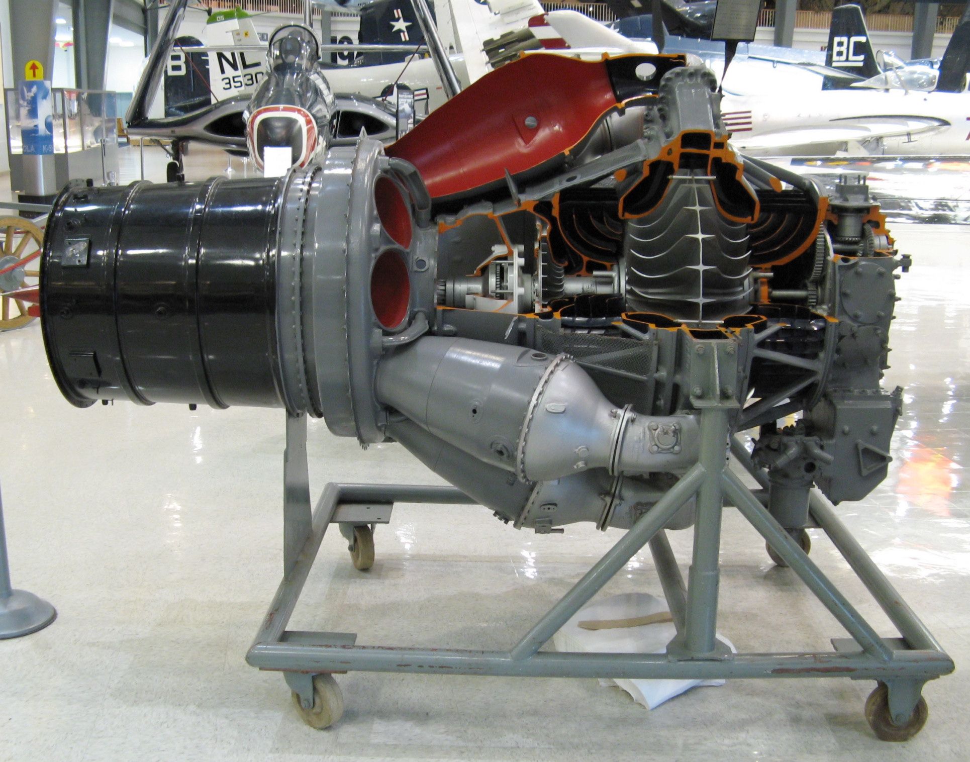 Photo of a Pratt & Whitney J42 engine