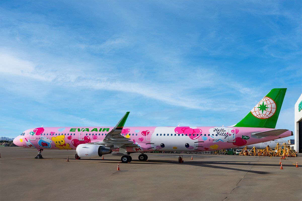 EVA AIR A321-200 エバー航空 ハローキティ Kitty NG NG Model Eva Airways A321-200/w HELLO KITTY “Pinky Jet