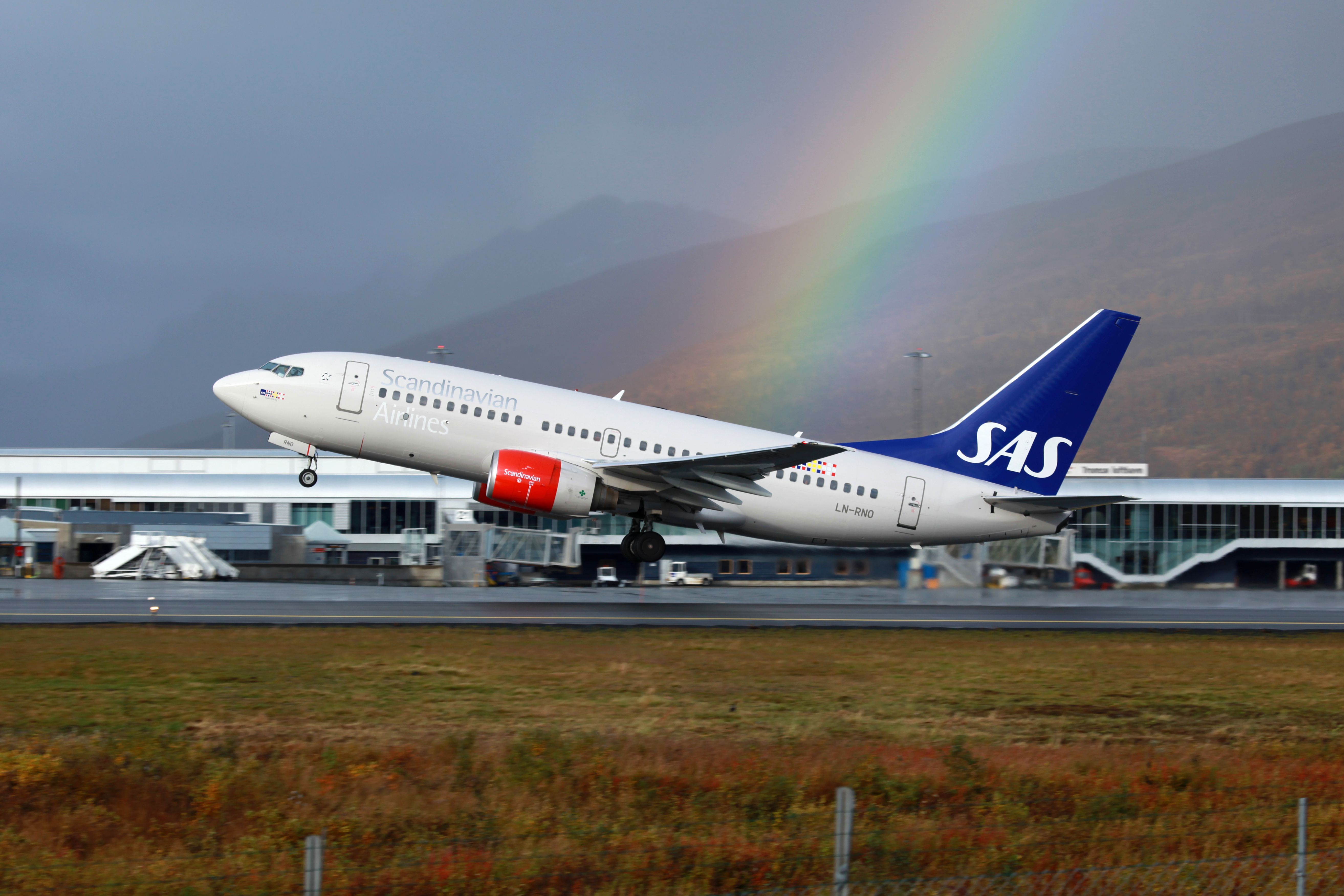 SAS Boeing 737-700 departing shutterstock_128348720