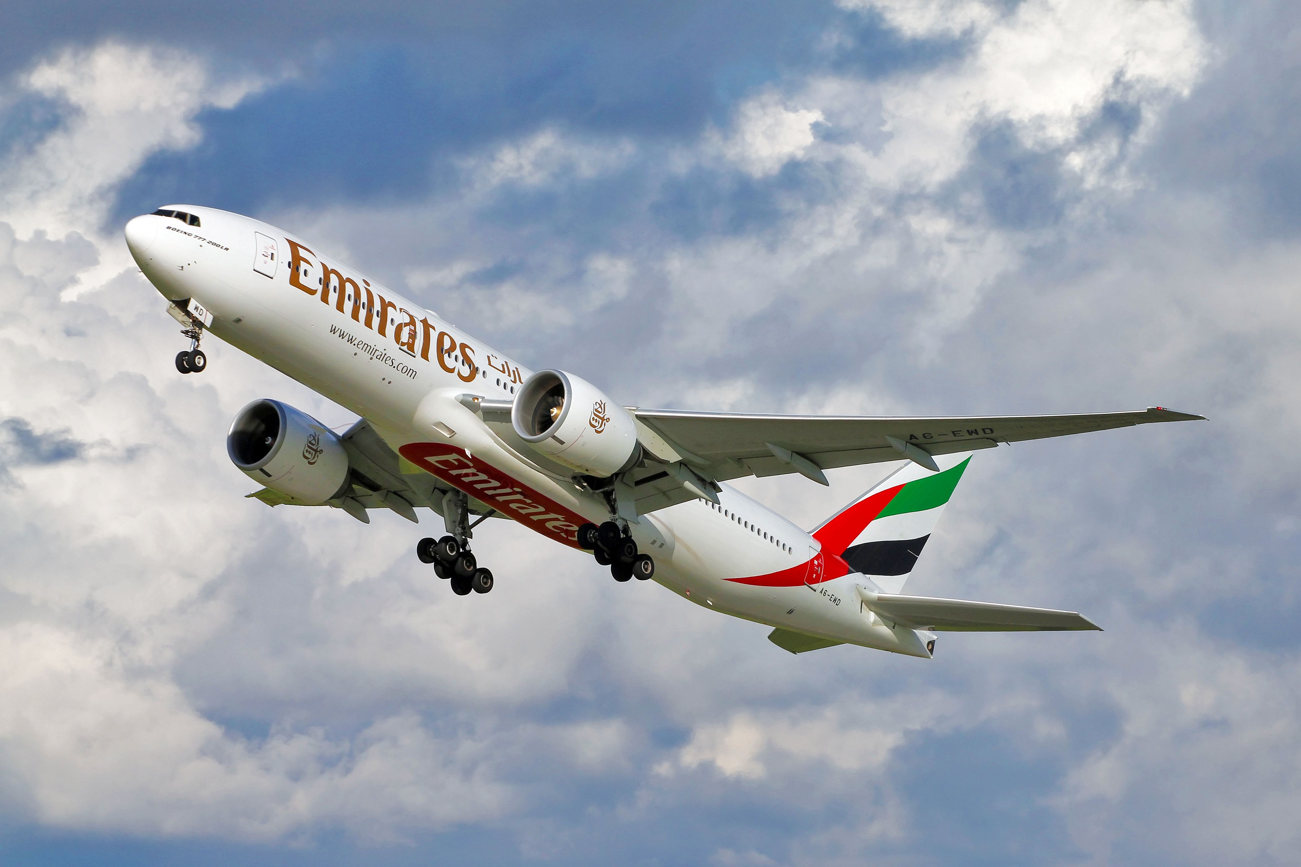 Emirates Boeing 777 Departing St Petersburg