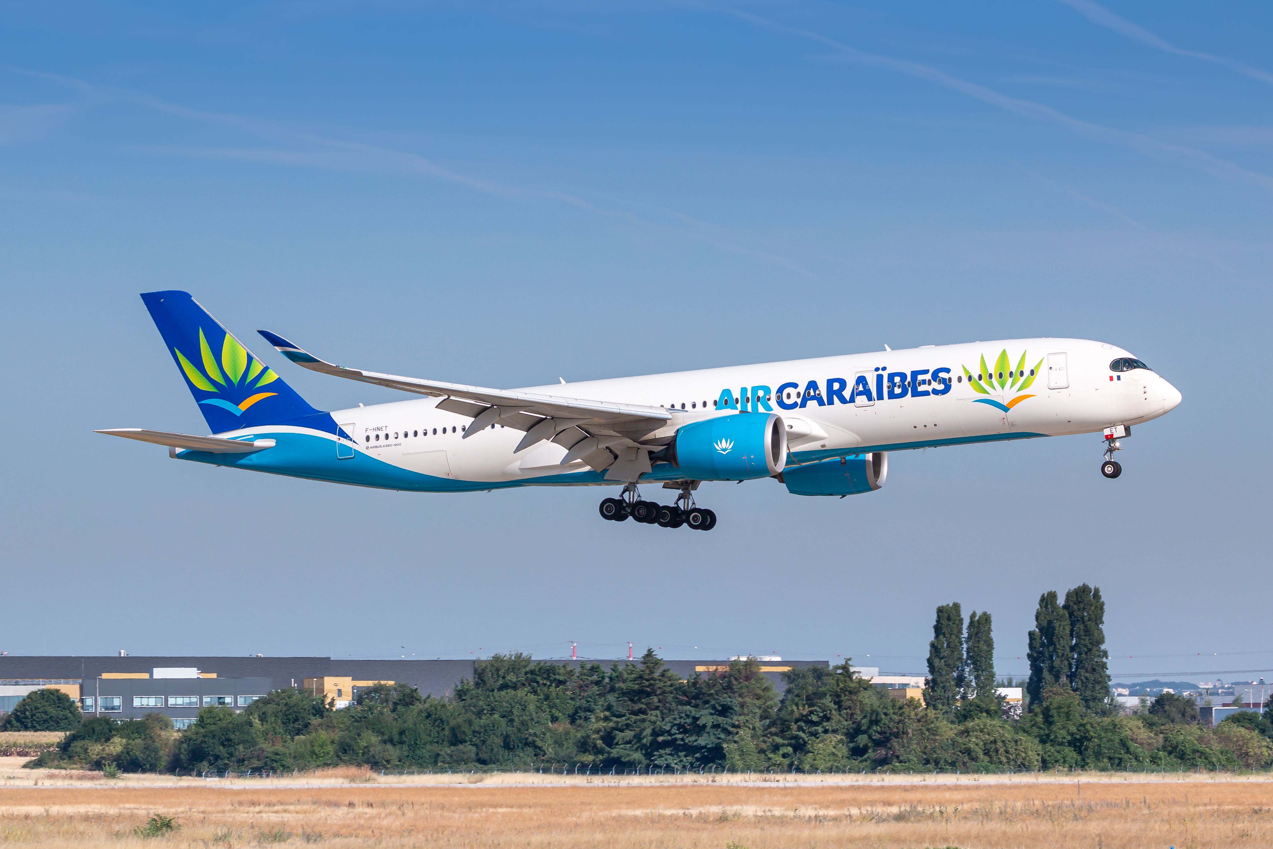 Air Caraibes Airbus A350 Landing In Paris