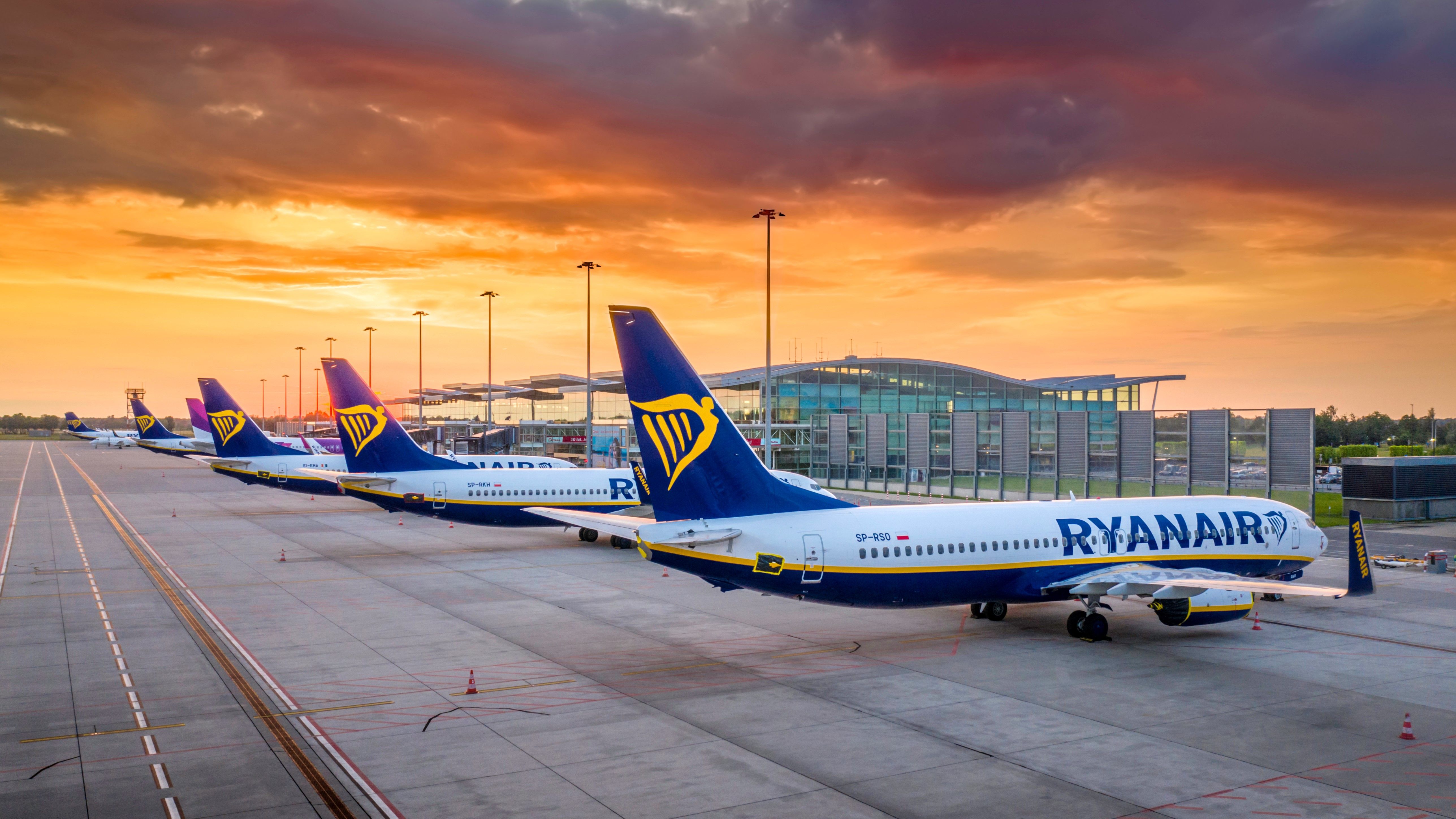 Ryanair Boeing 737s Parked In Wroclaw