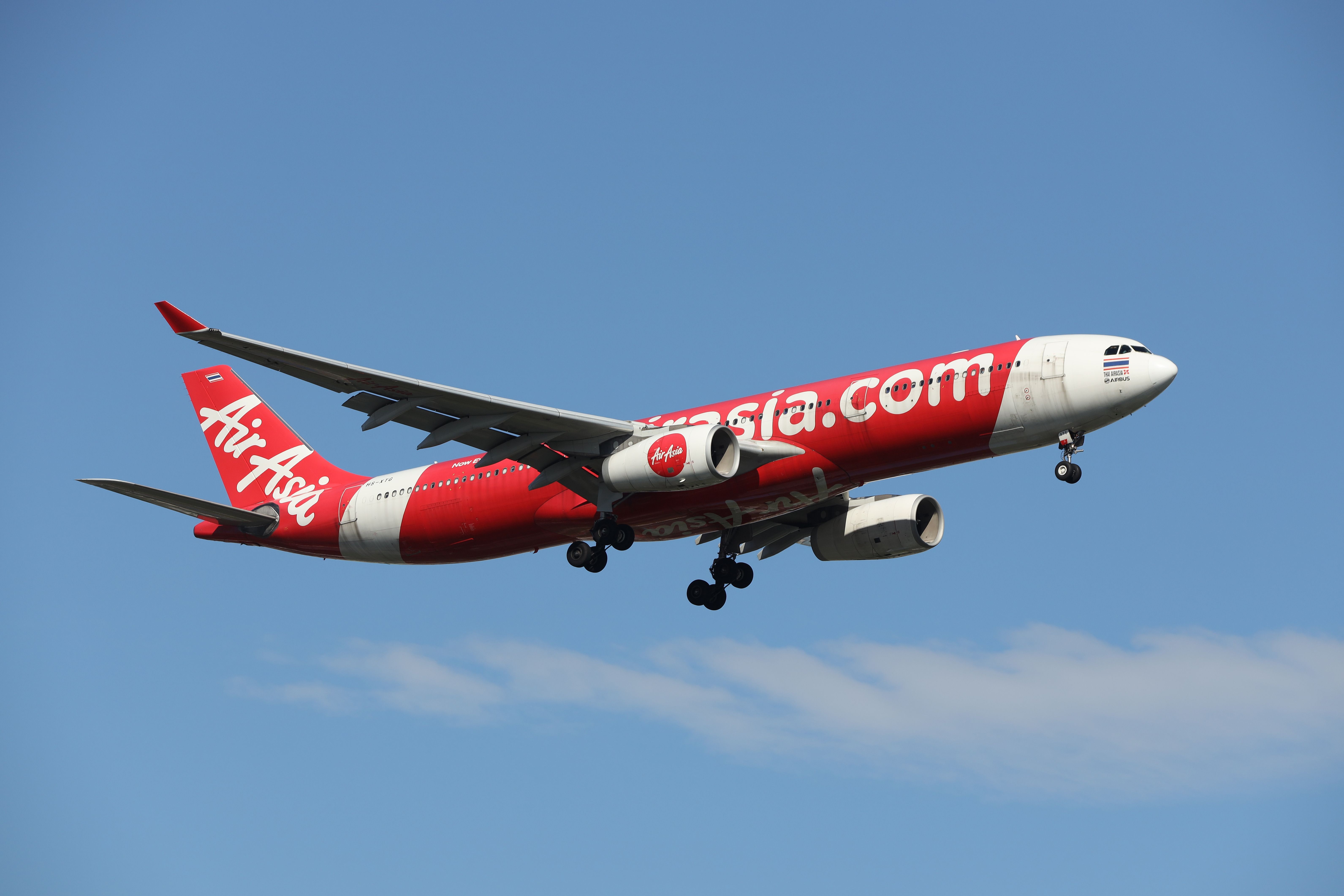 Thai AirAsia X Airbus A330 Landing In Bangkok