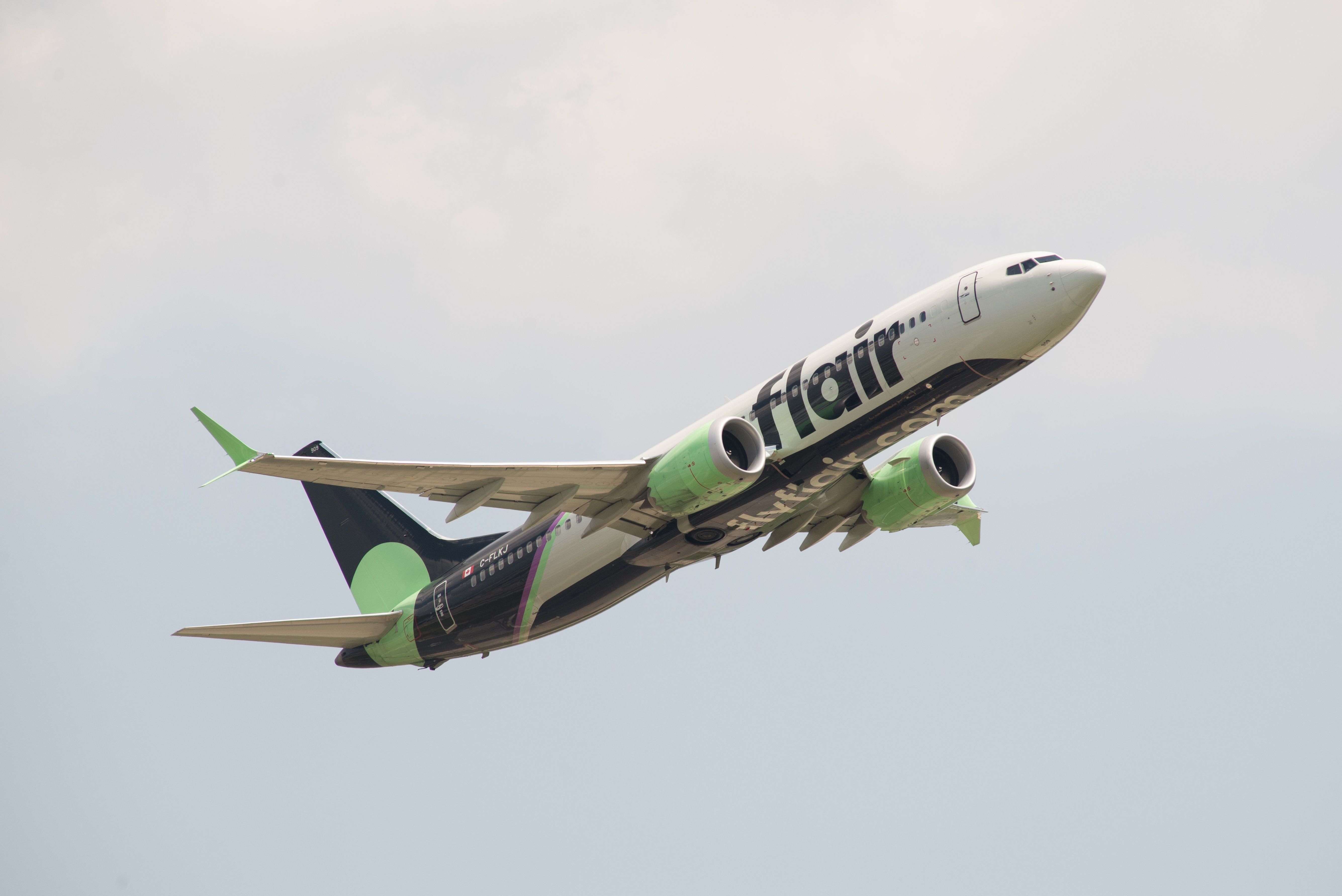 Flair Airlines Boeing 773 Departing Toronto