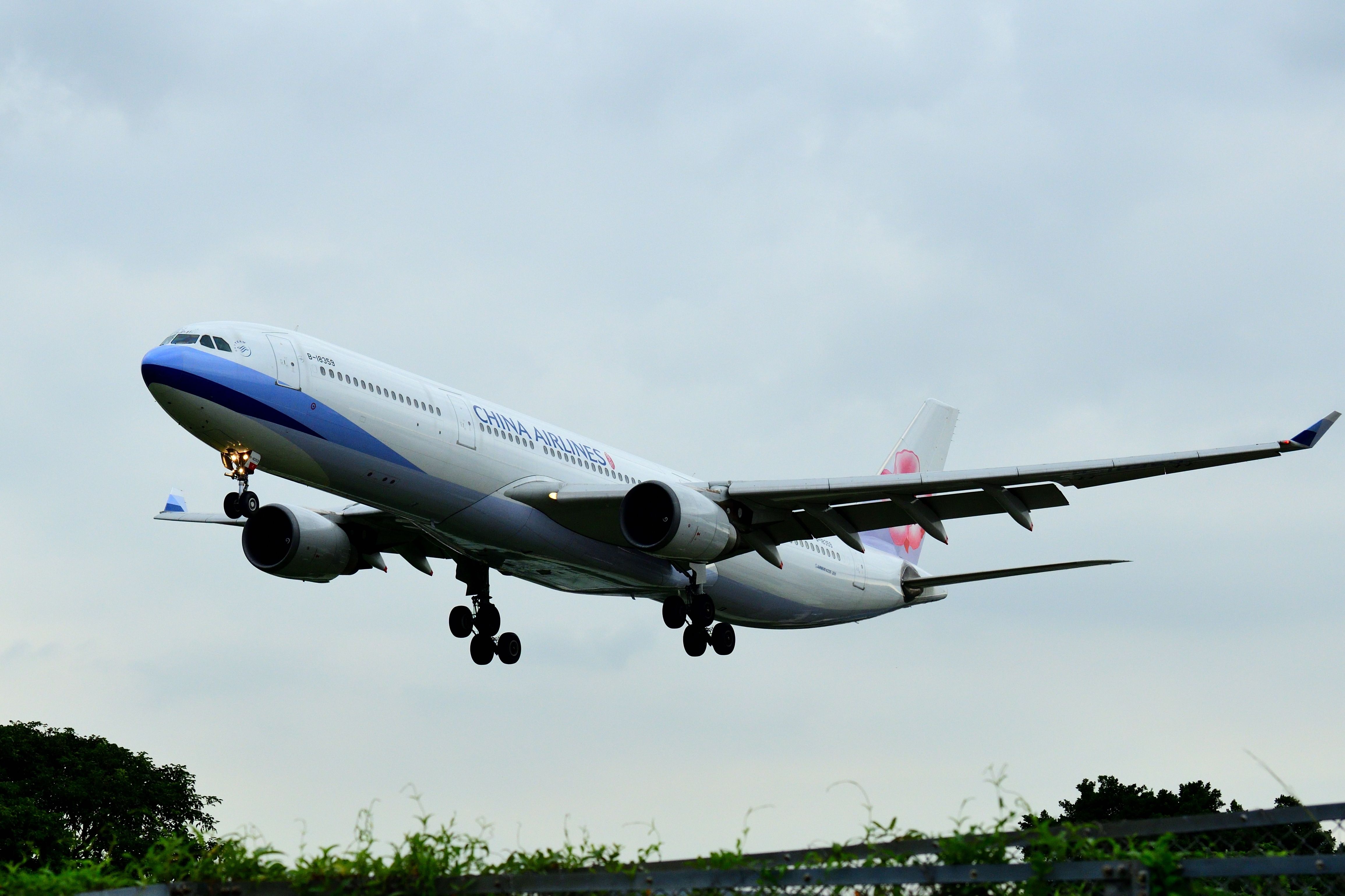 China Airlines Airbus A330 Landing In Taipei