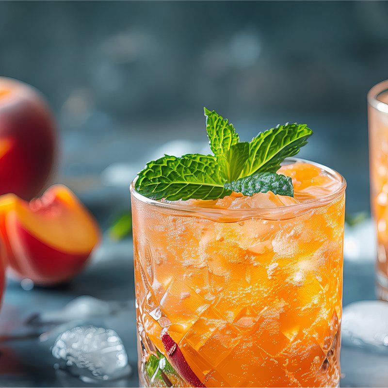 American Airlines Mocktail Ginger Peach Nojito