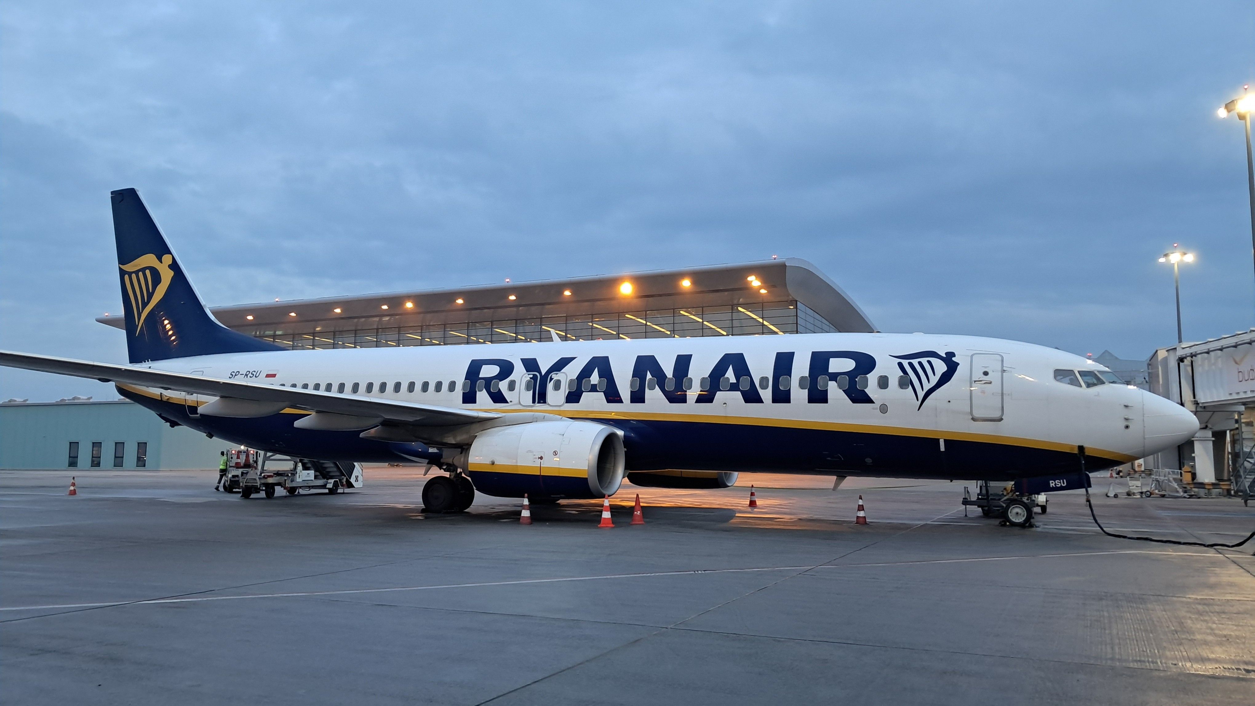 Ryan Air Boeing 737 at London Stance Airport