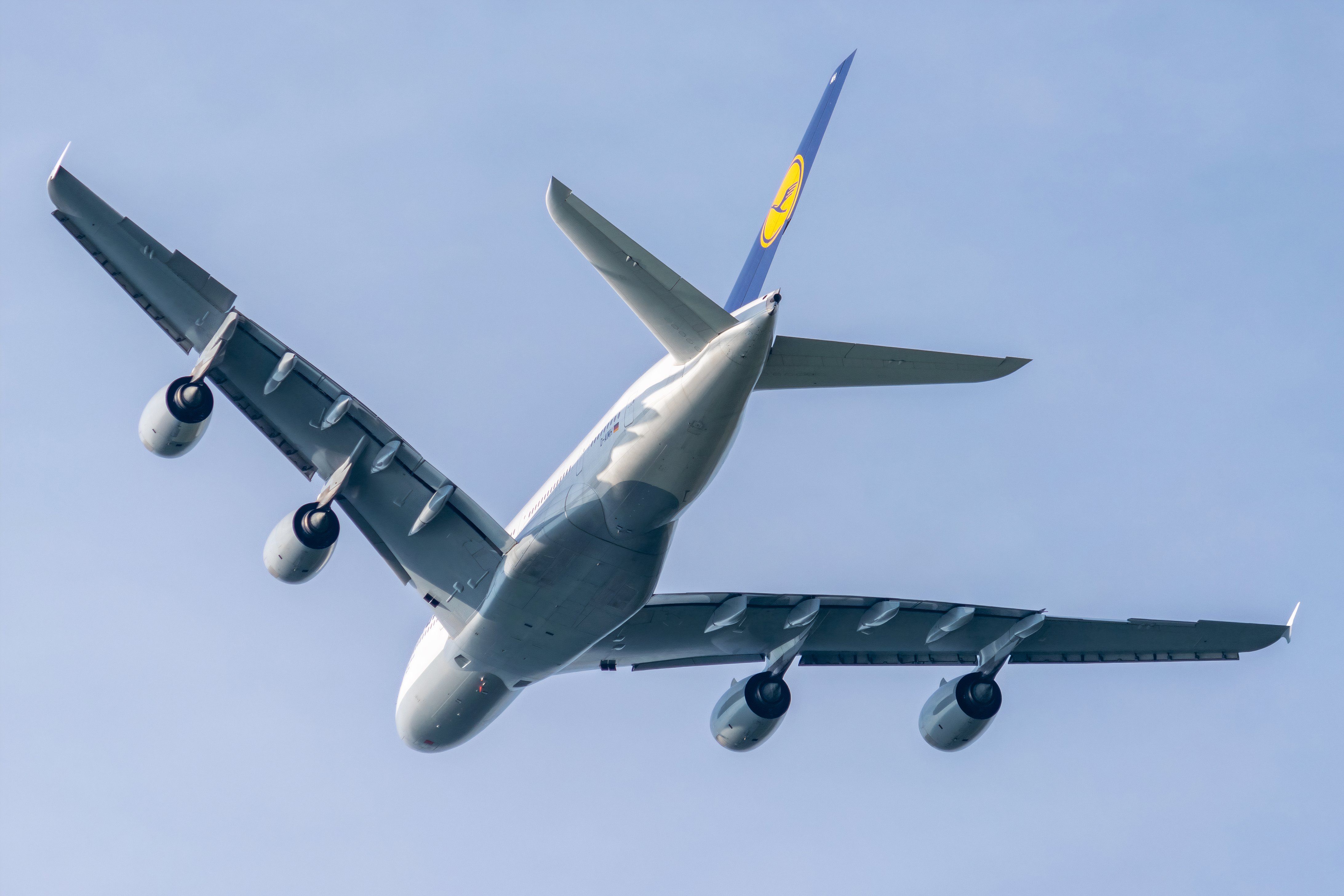 漢莎航空公司A380離開法蘭克福