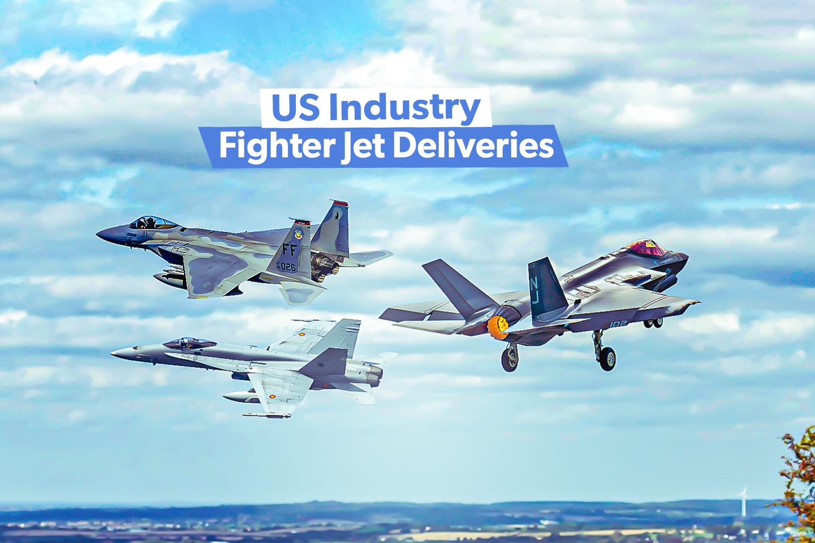 F-35,F/A-18大黃蜂和F-15 Eagle