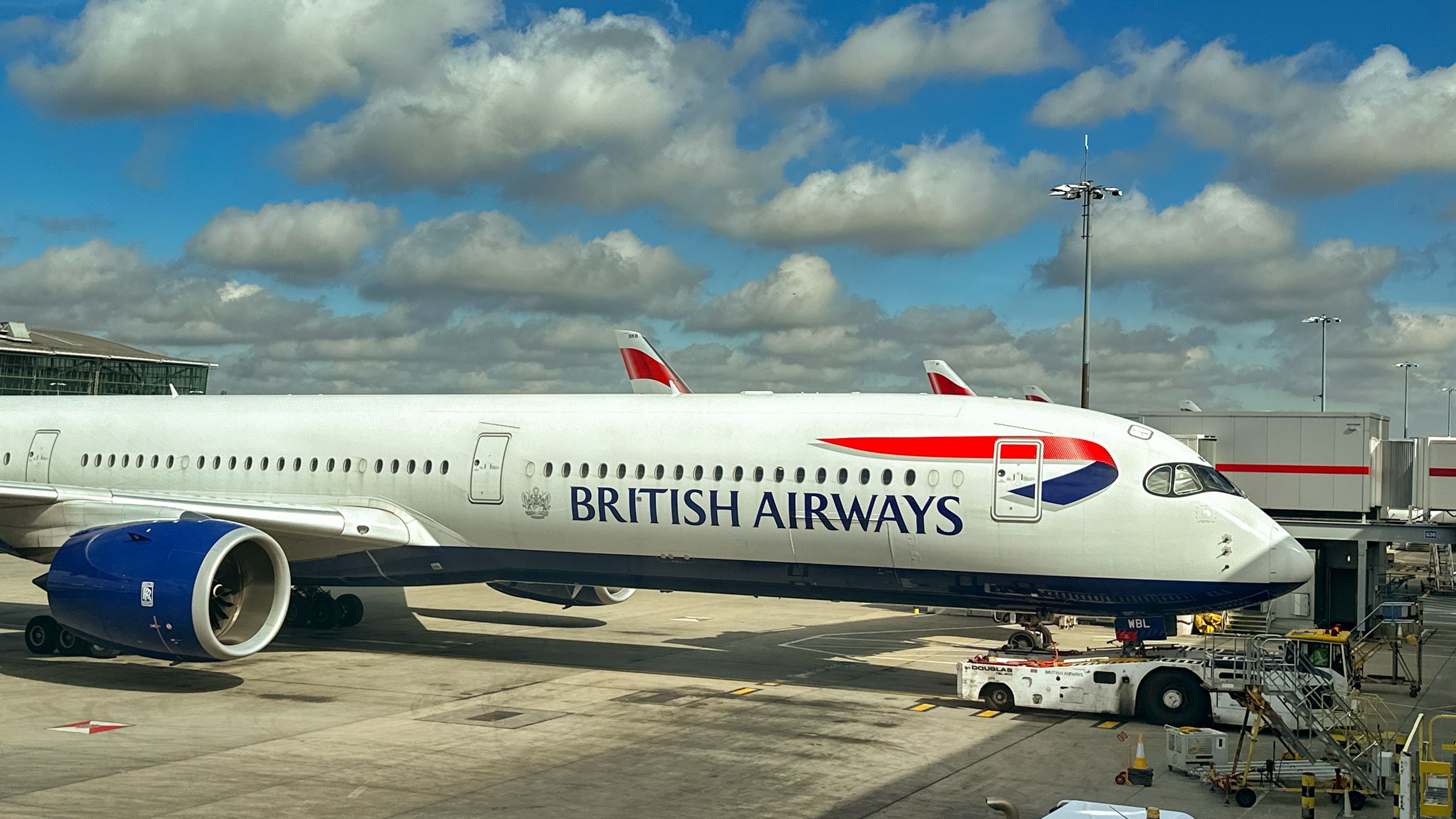 British Airways Airbus A350 at LHR shutterstock_2496649919