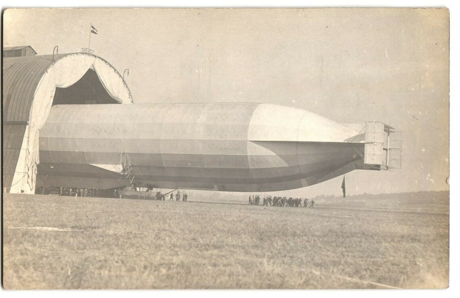 LZ 10 Schwaben Airship Exiting The Hangar