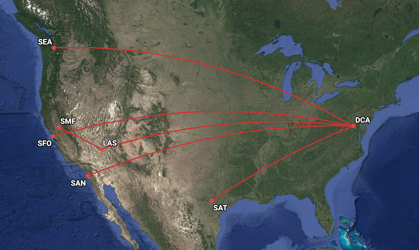New beyond-perimeter flights from DCA