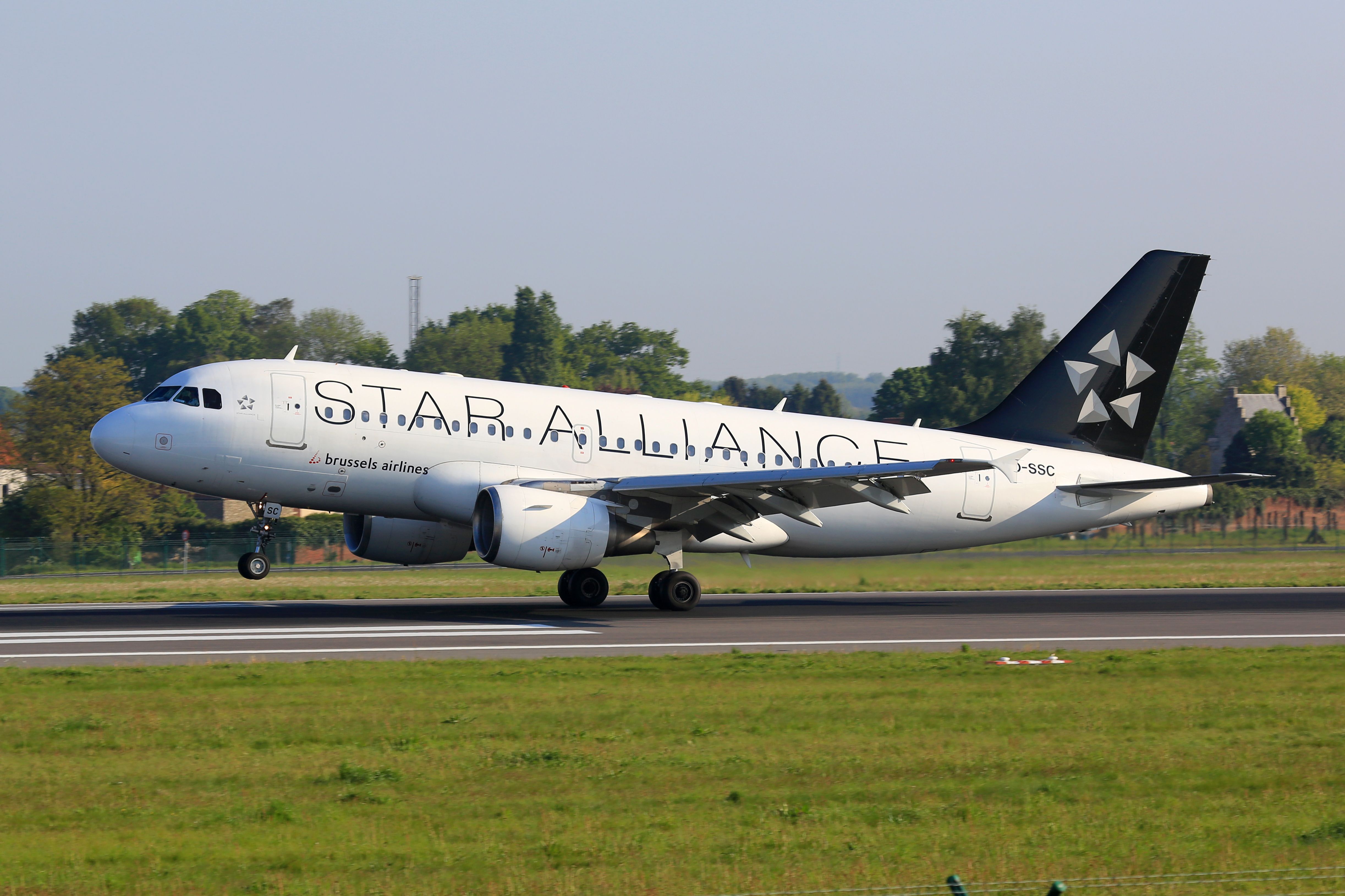 布魯塞爾航空 空中巴士 A319 星空聯盟塗裝 從布魯塞爾出發