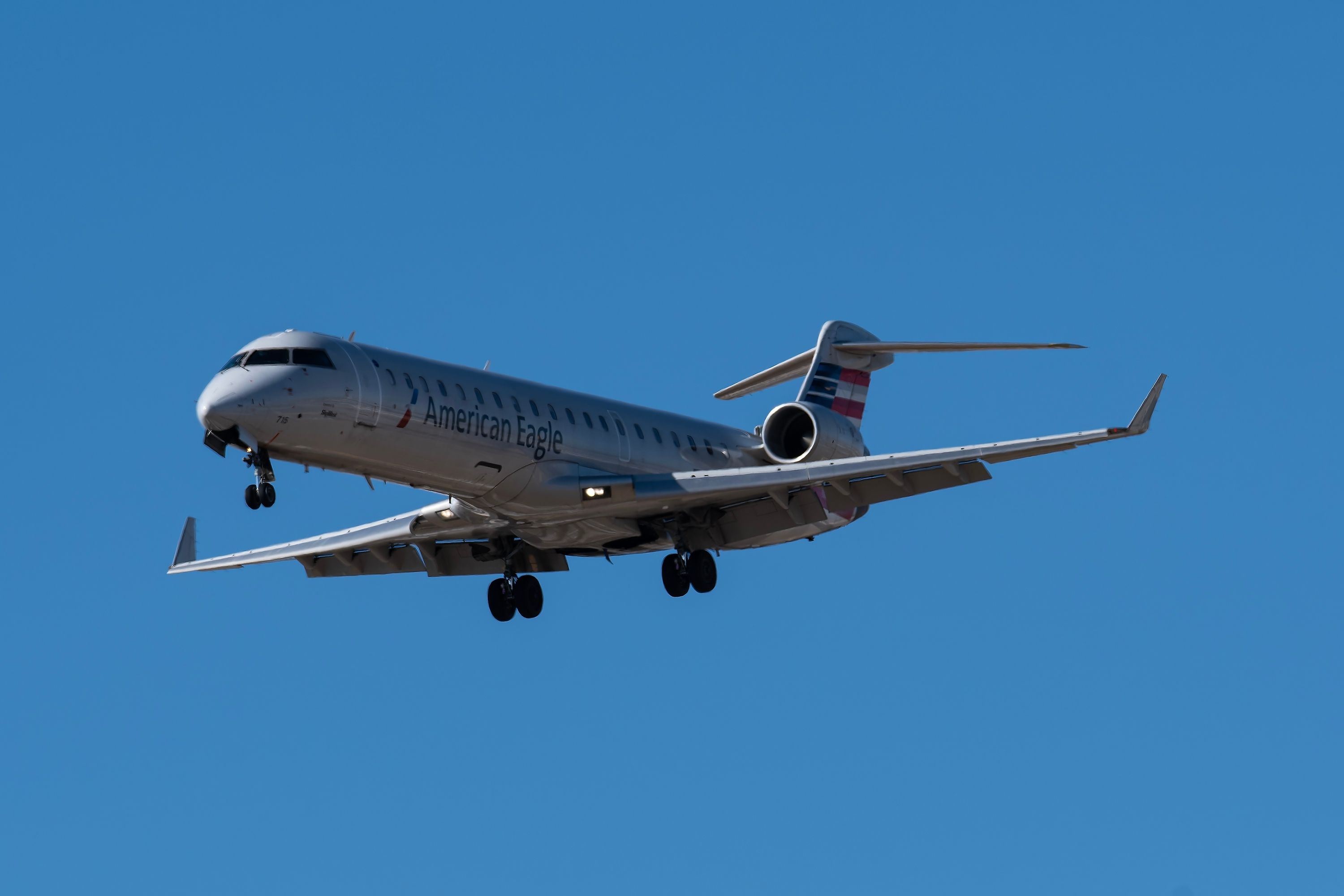 American Eagle Bombardier CRJ Landing In Dallas