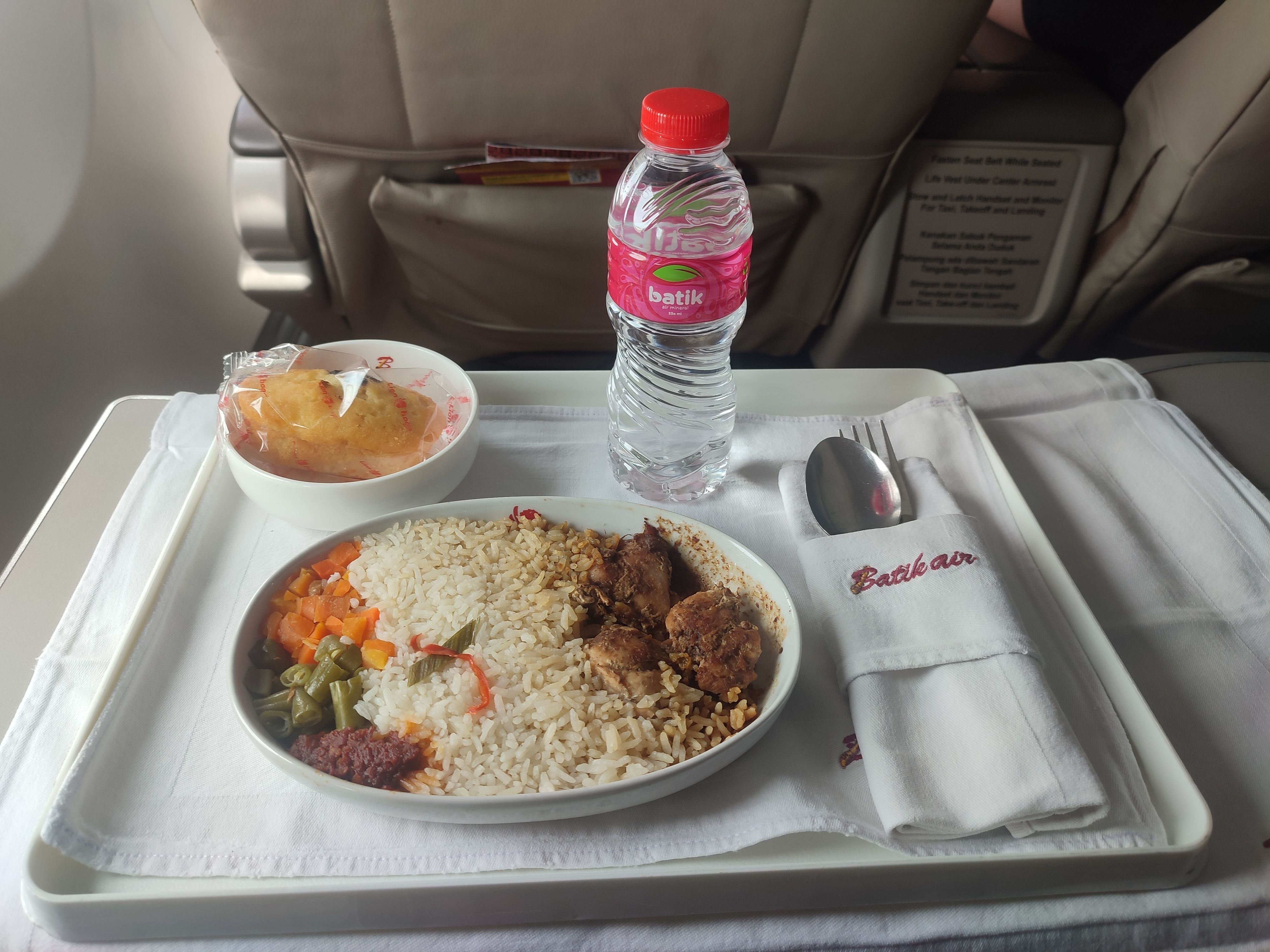 Batik Air Business Class Lunch