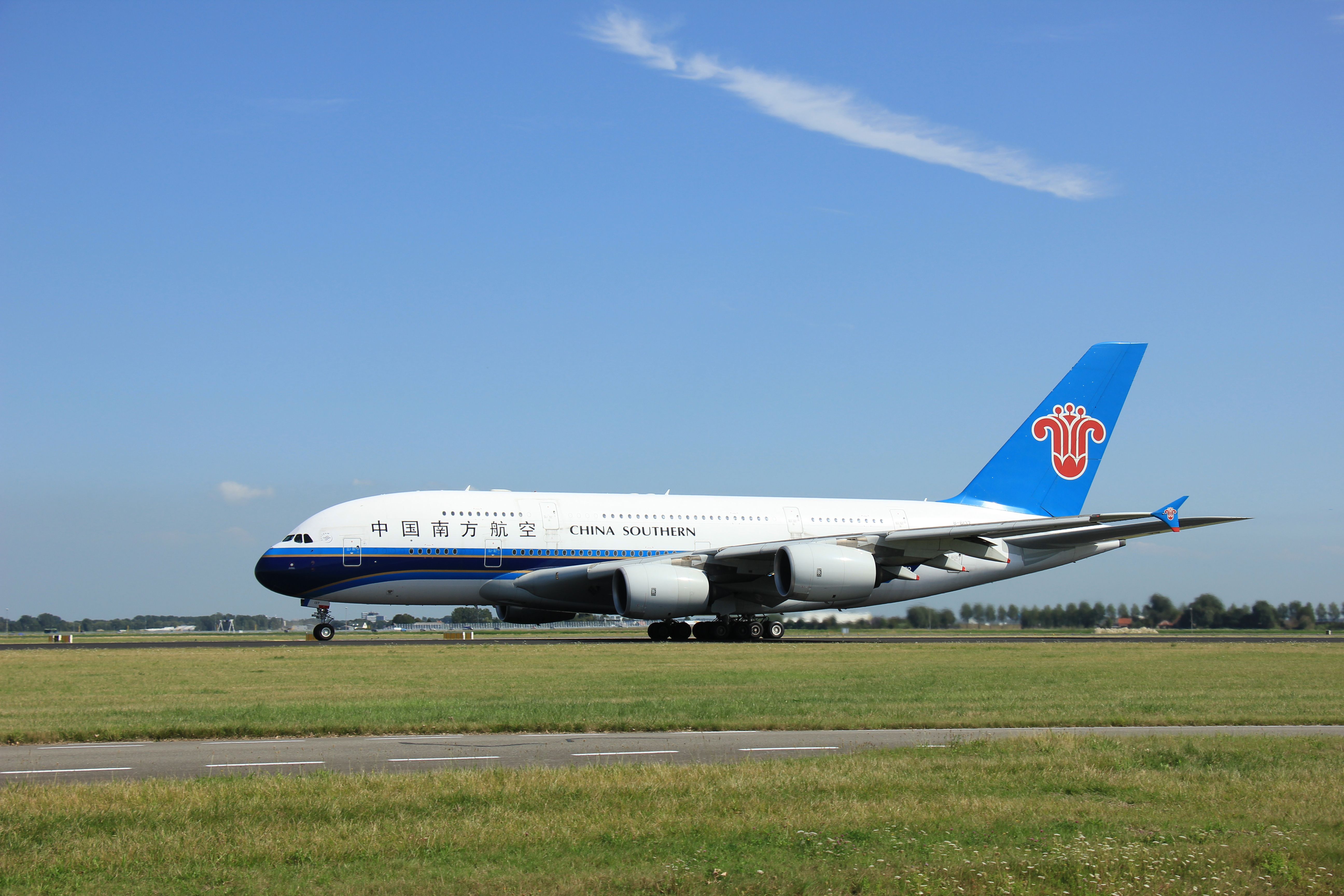 China Southern Airbus A380 Taxiing In Amsterdam