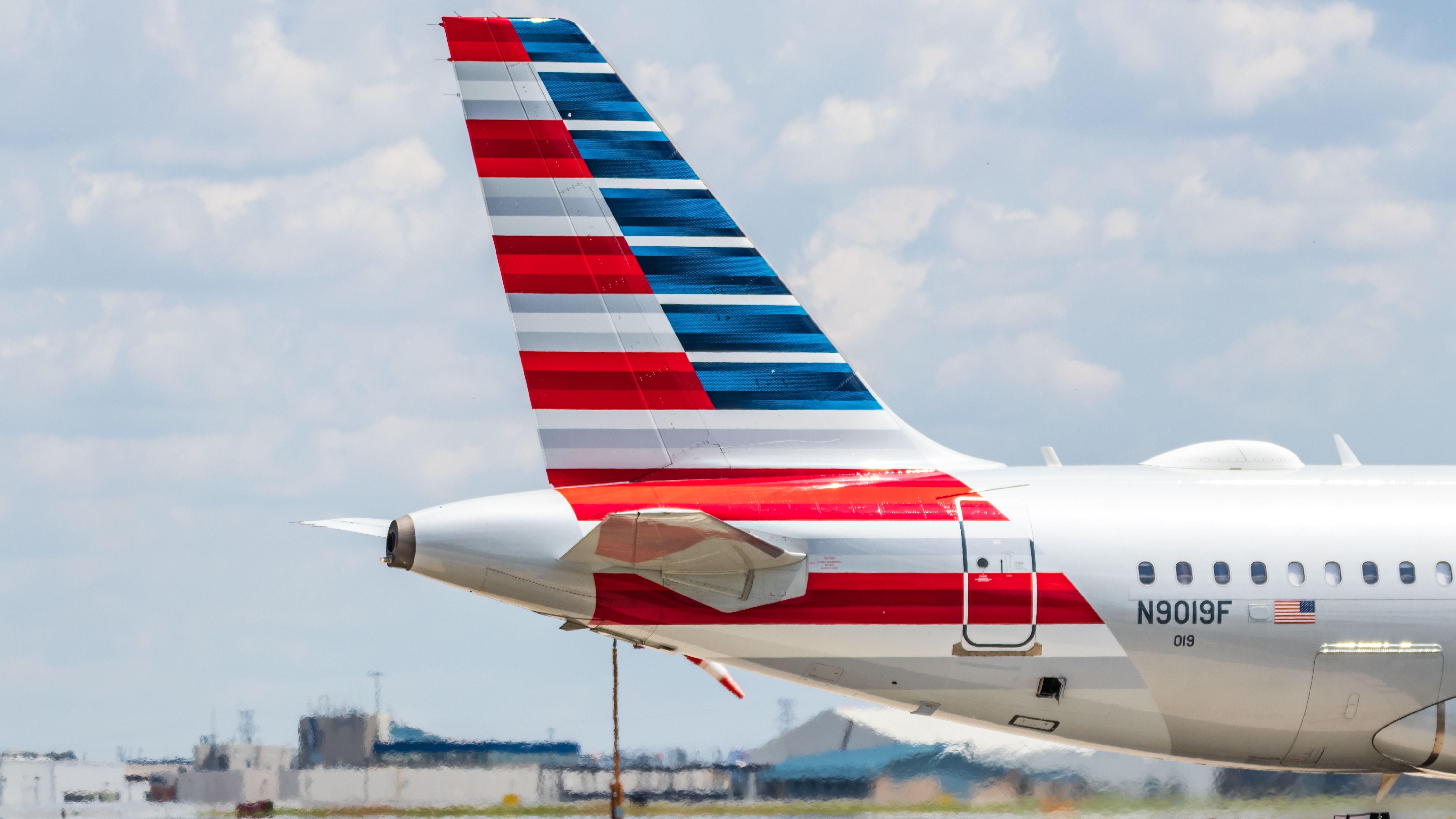 Tail of an American Airlines aircraft at YYZ shutterstock_1476411944