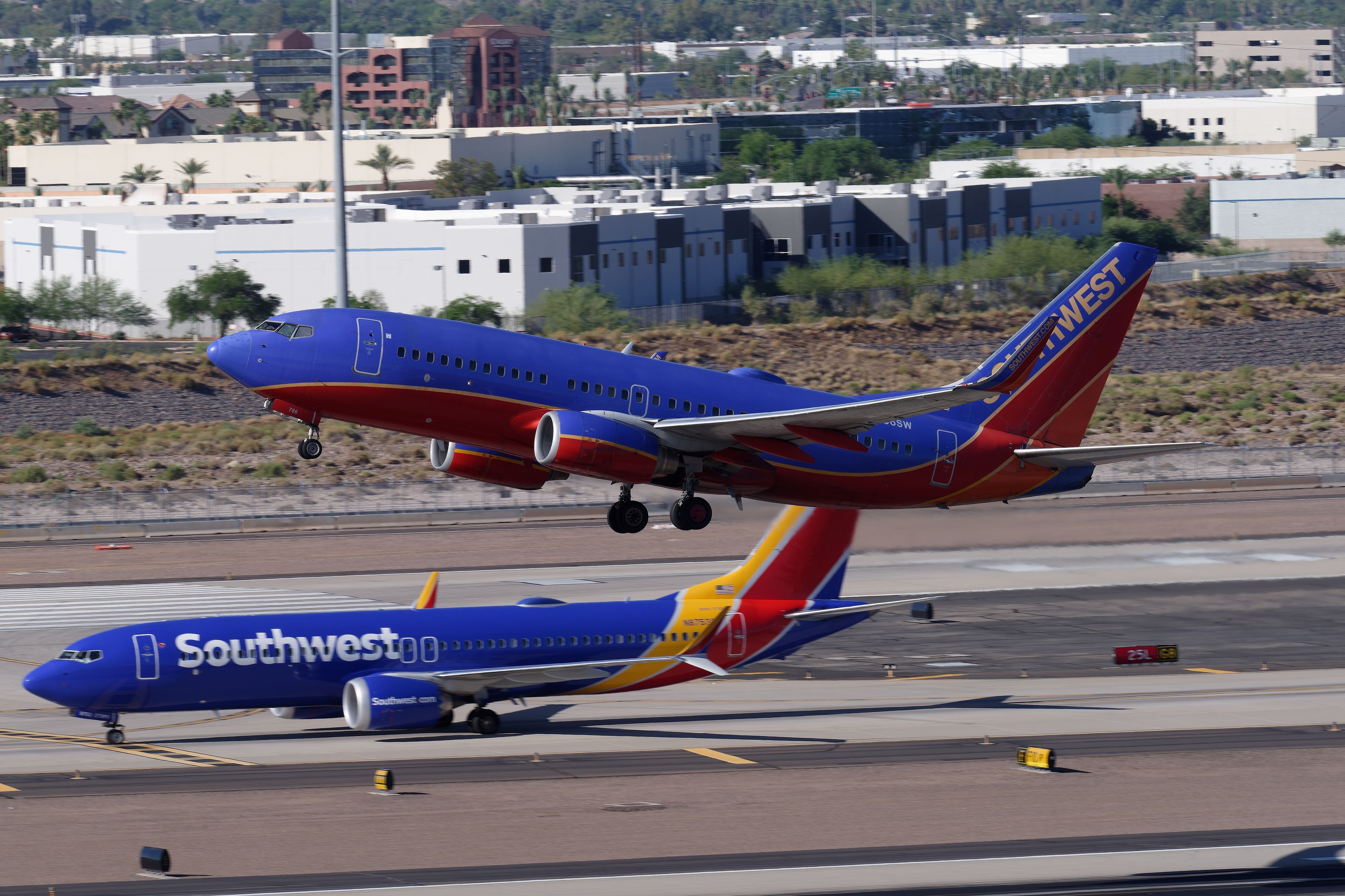 South West Boeing 737 at PhX SHUTTESTOCK_2314329285