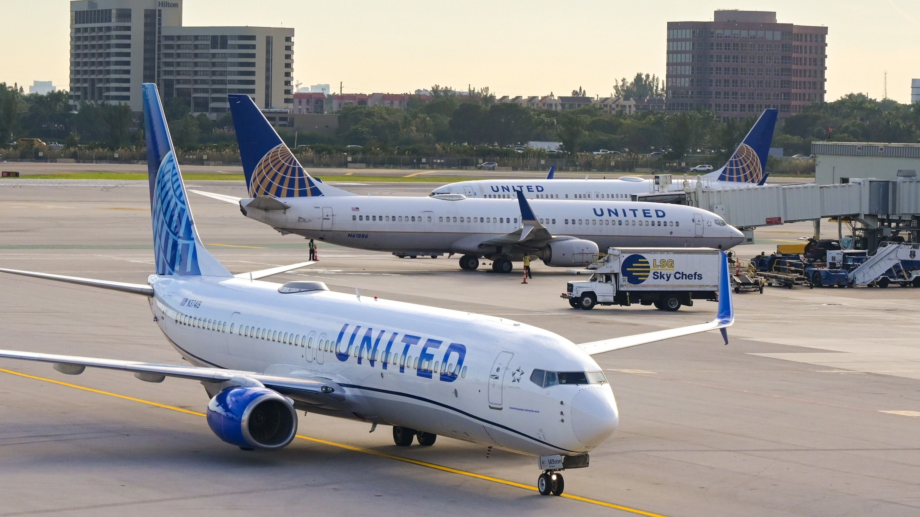 United Airlines aircraft at MIA shutterstock_2480579839