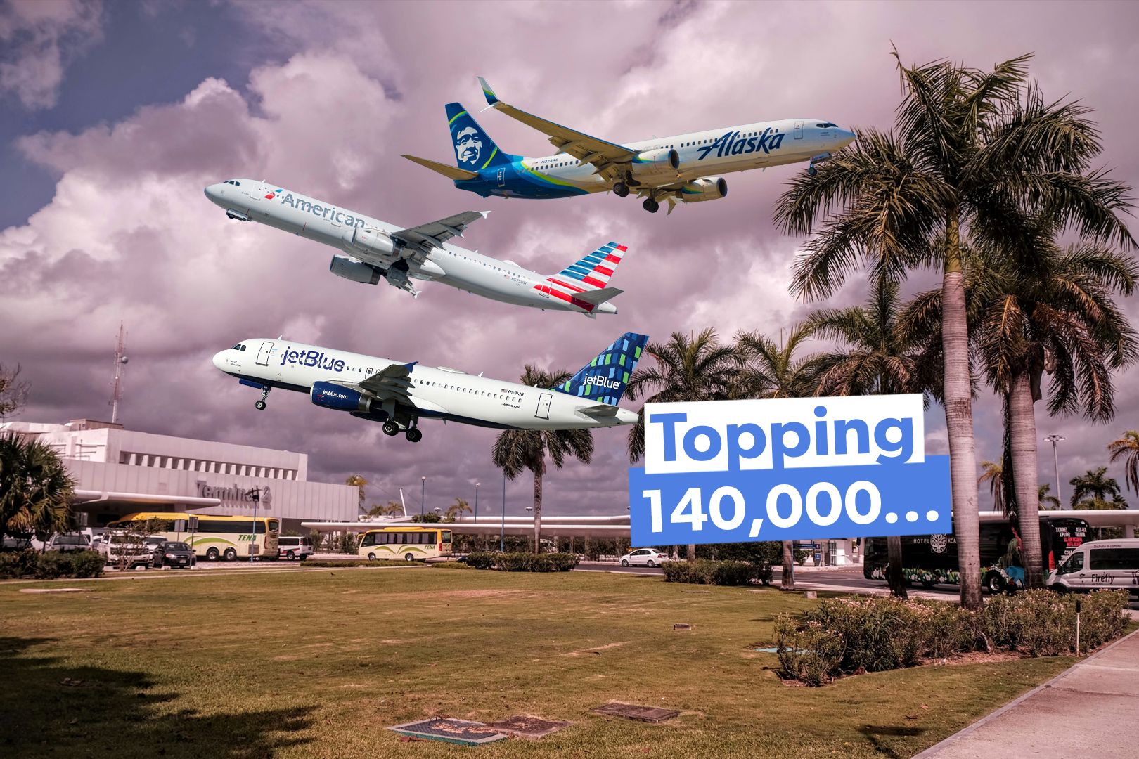 Which US Carrier Offers The Most Seats To Cancun This Month 3x2